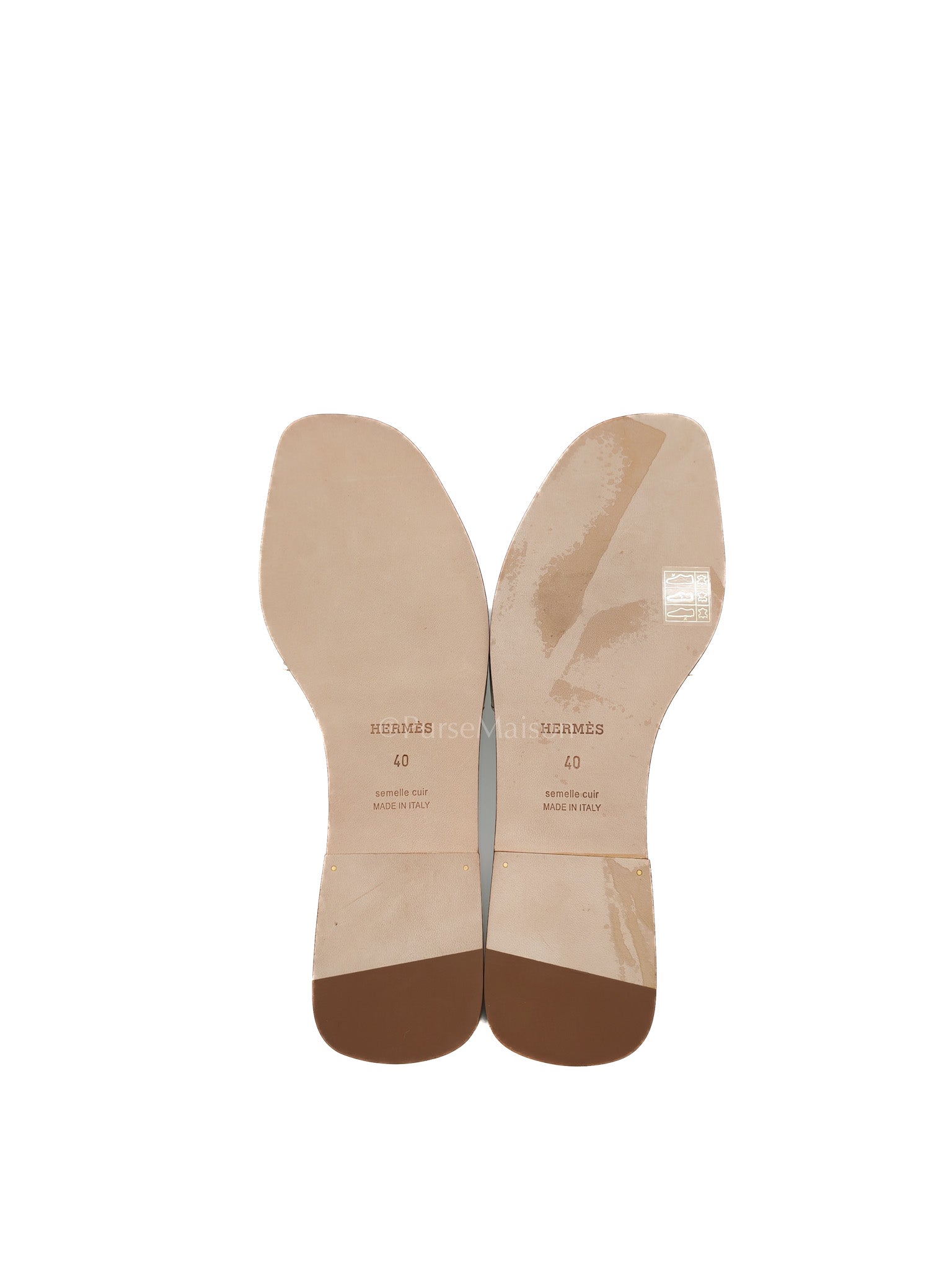 Oran Sandals in White Swift Leather Size 40 (26cm)