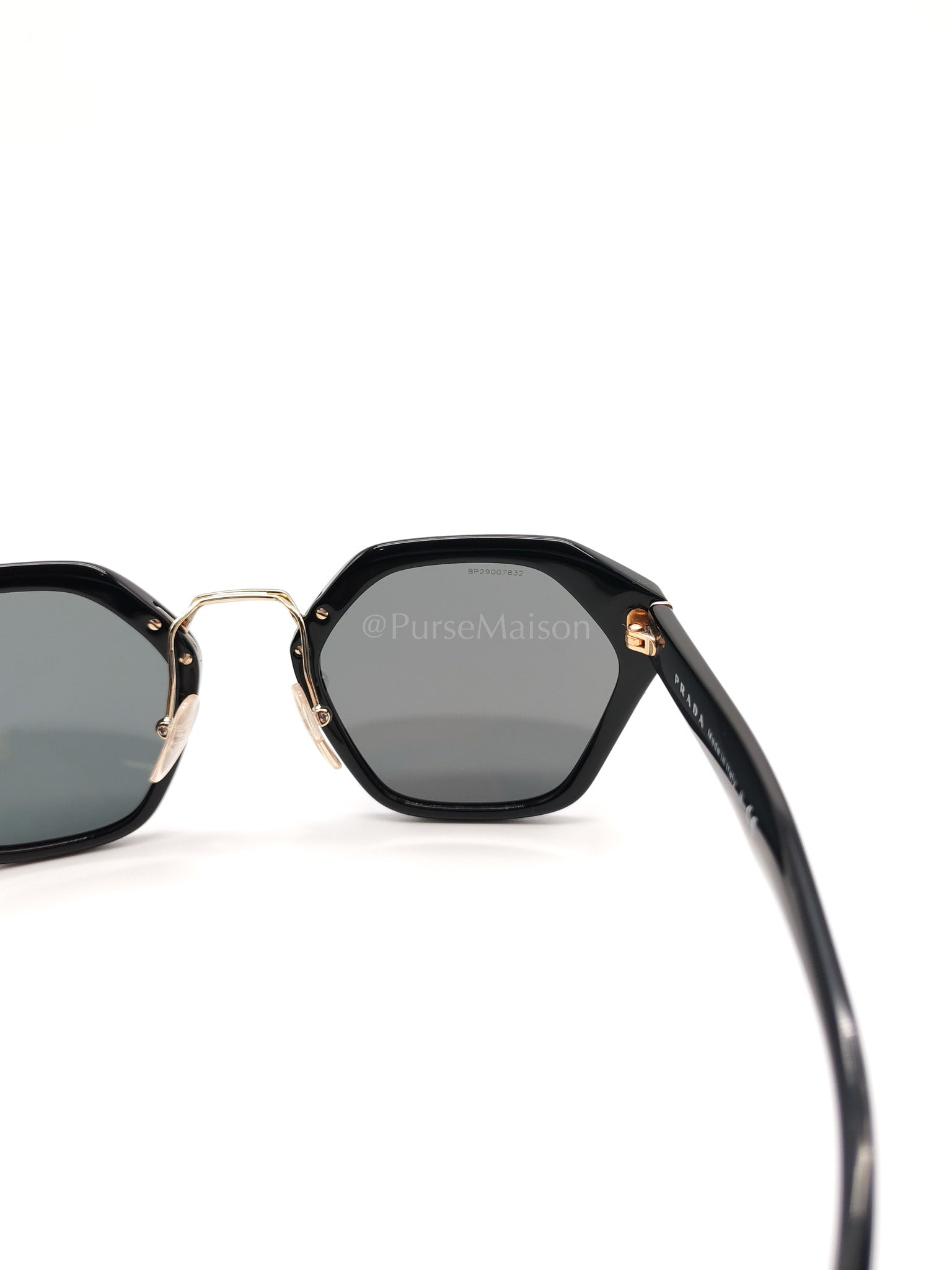 Hexagonal Sunglasses Black SPR 04T | Purse Maison Luxury Bags Shop