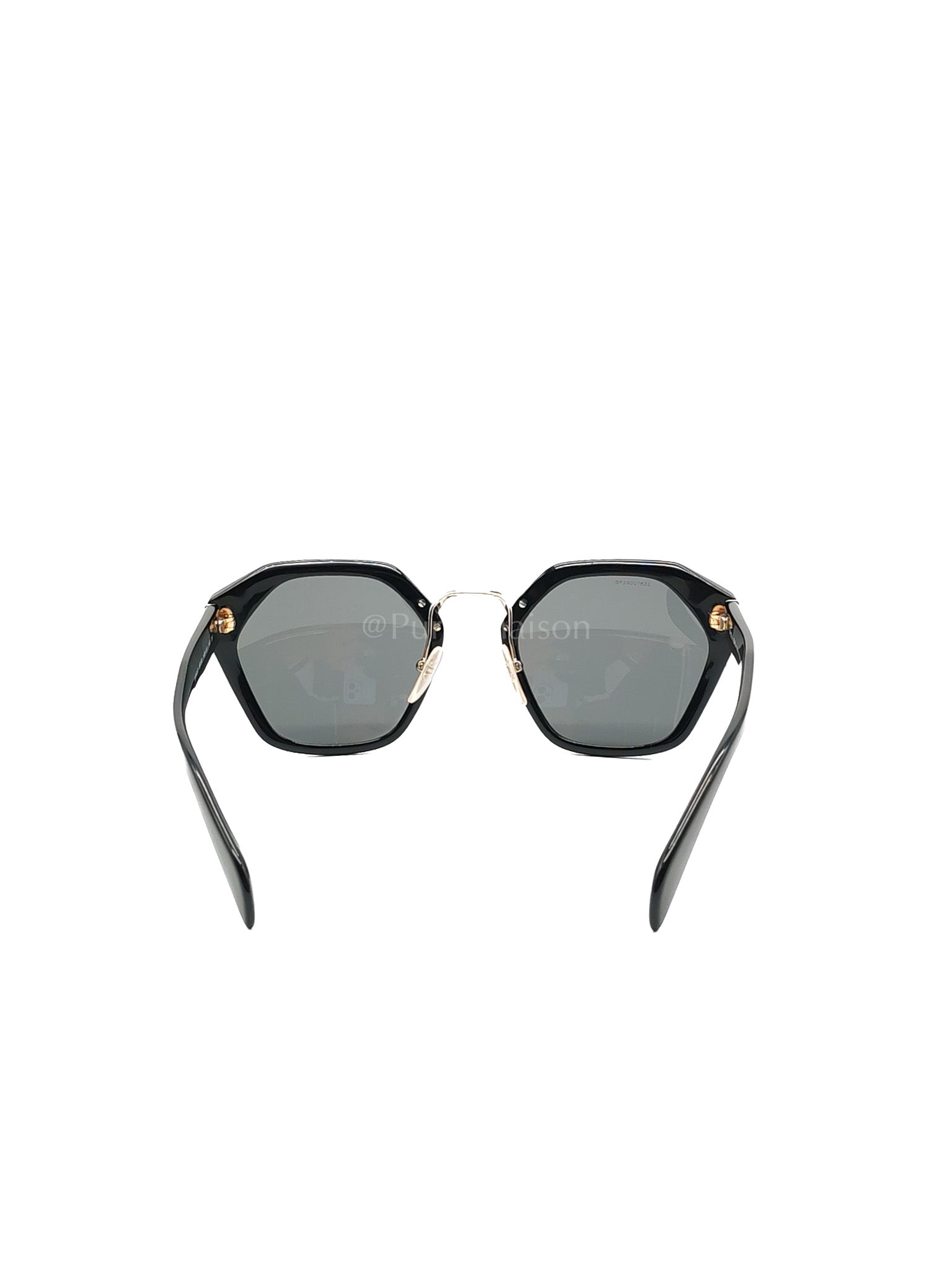 Hexagonal Sunglasses Black SPR 04T | Purse Maison Luxury Bags Shop
