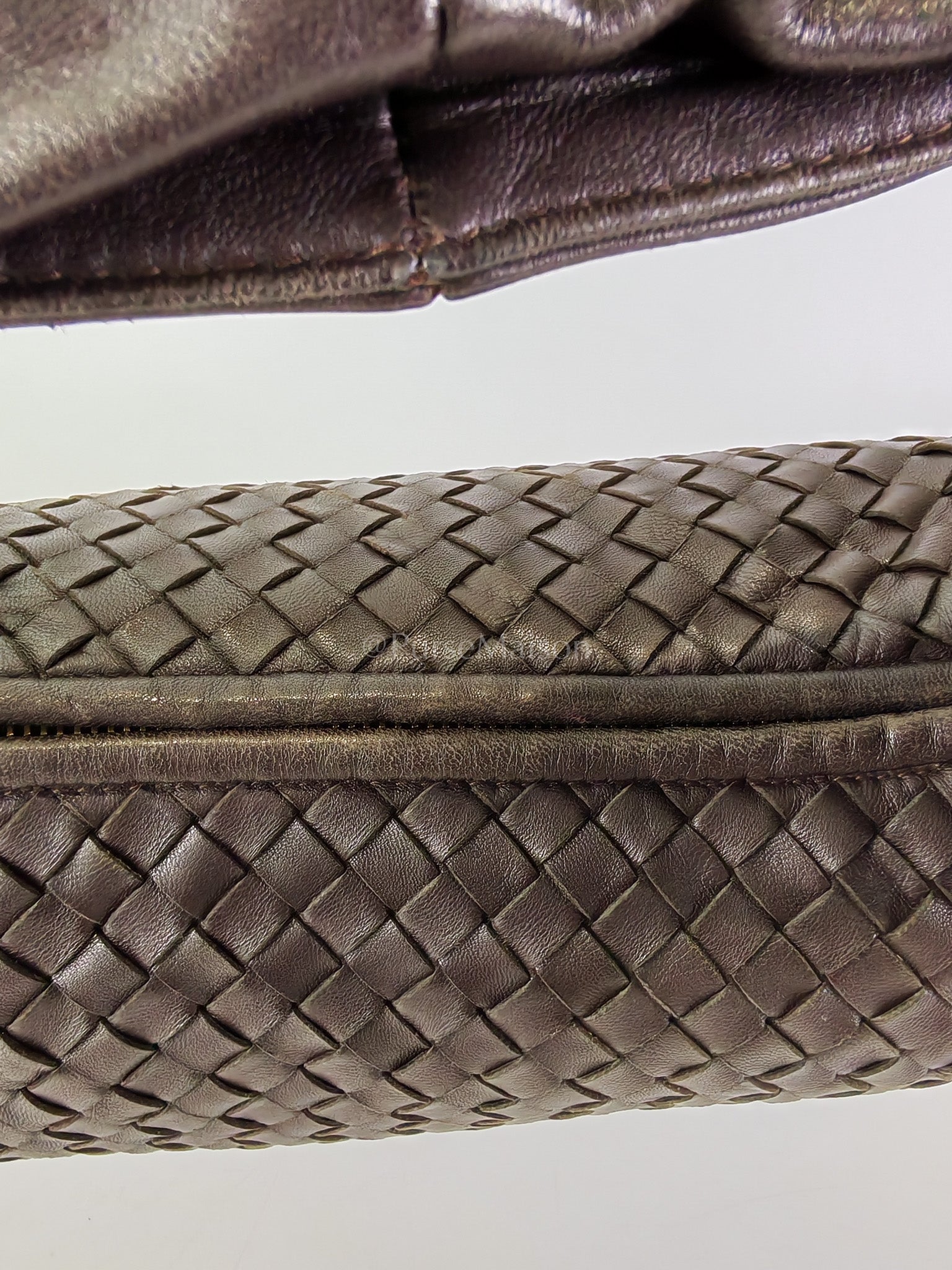 Hobo Bag in Dark Brown Intrecciato Woven Leather | Purse Maison Luxury Bags Shop