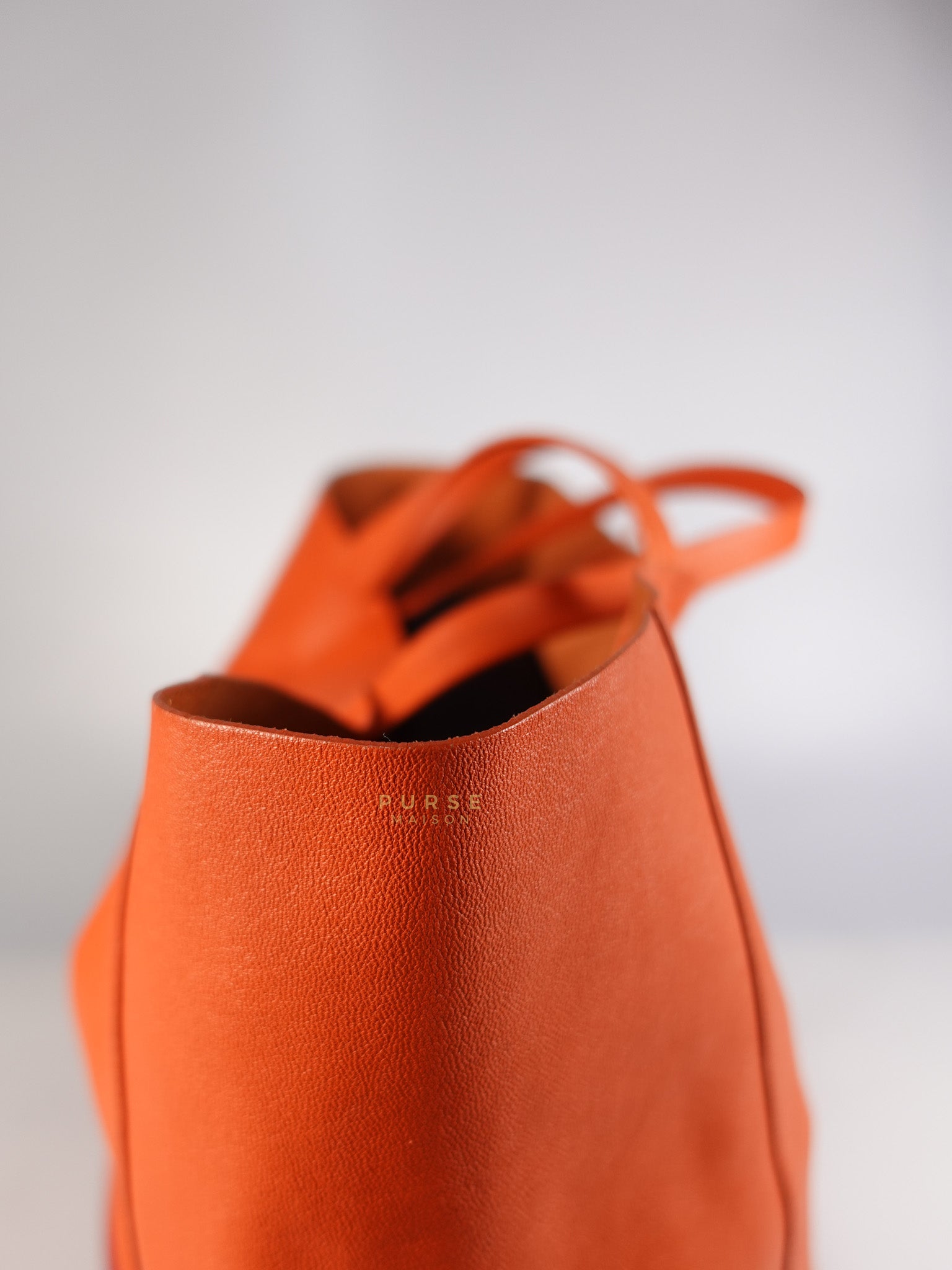 Horizontal Cabas Tote Bag Large in Orange & Red | Purse Maison Luxury Bags Shop