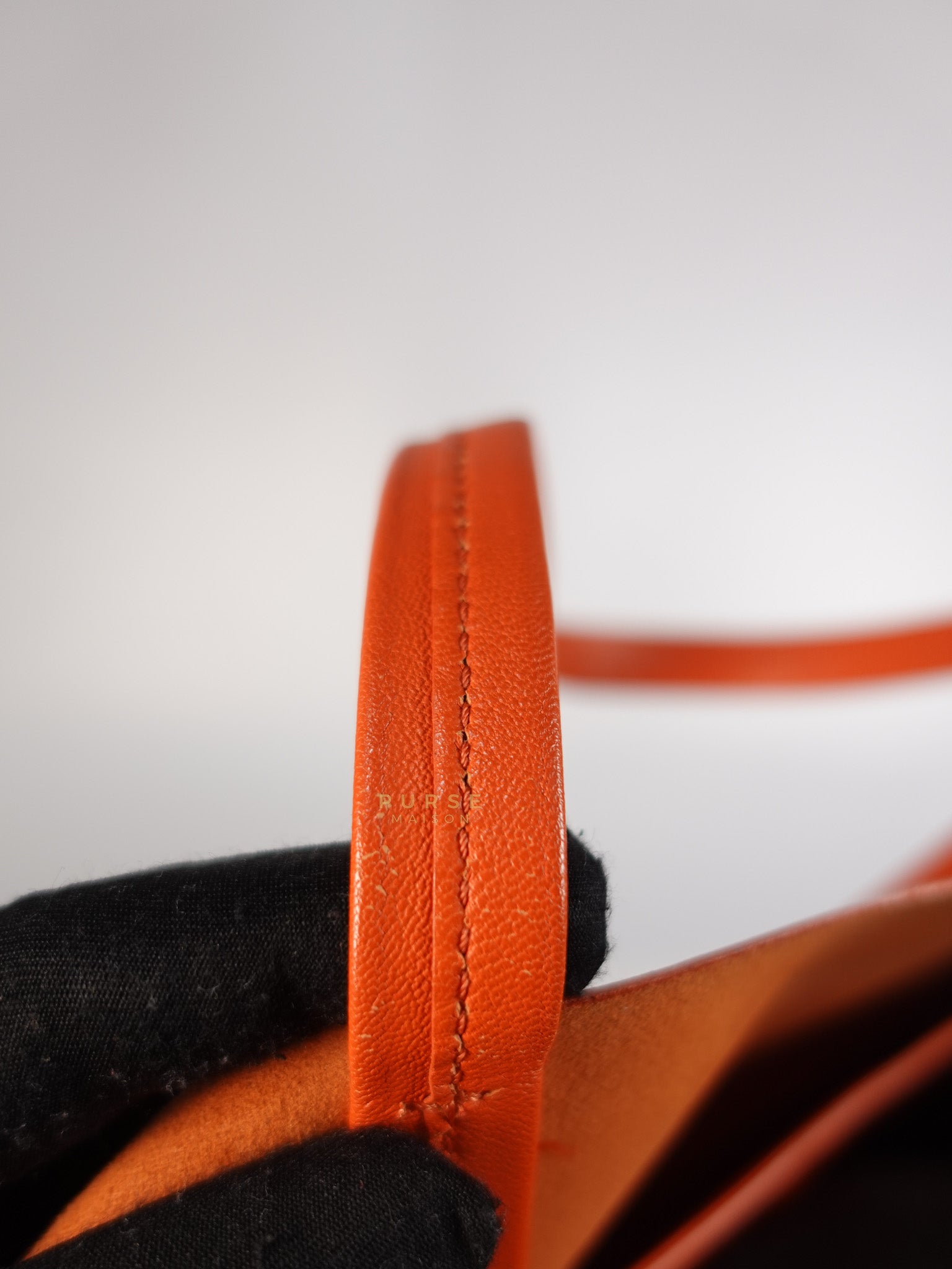 Horizontal Cabas Tote Bag Large in Orange & Red | Purse Maison Luxury Bags Shop