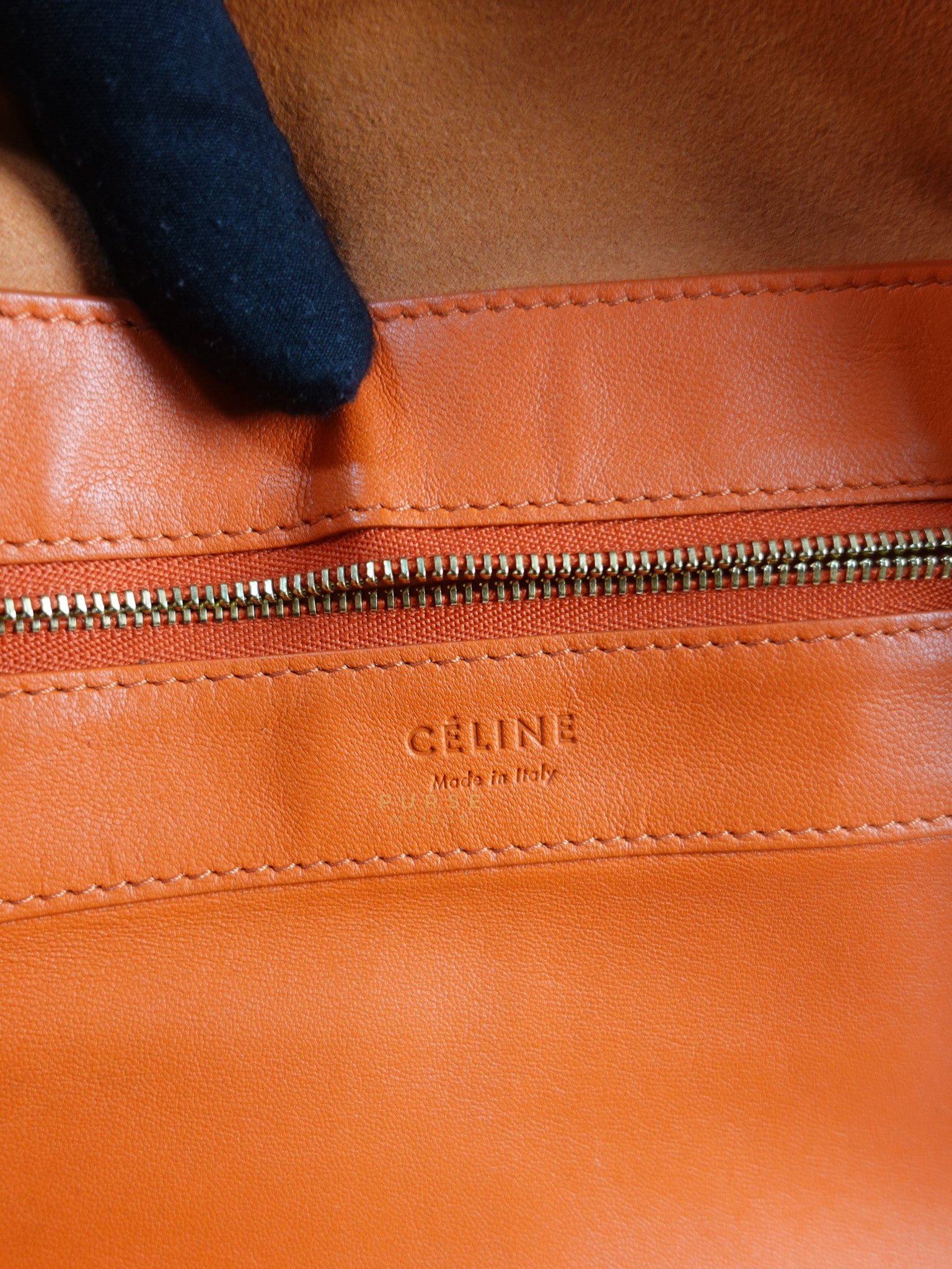 Horizontal Cabas Tote Bag Large in Orange & Red | Purse Maison Luxury Bags Shop