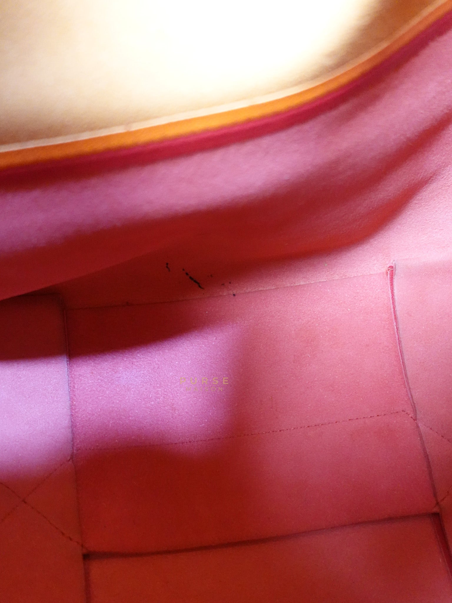 Horizontal Cabas Tote Bag Large in Orange & Red | Purse Maison Luxury Bags Shop