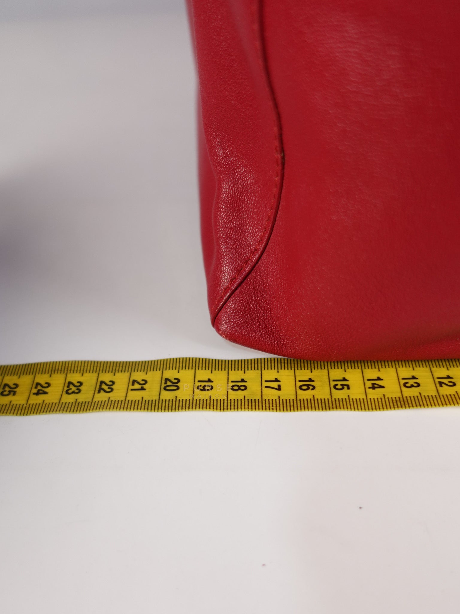 Horizontal Cabas Tote Bag Large in Orange & Red | Purse Maison Luxury Bags Shop