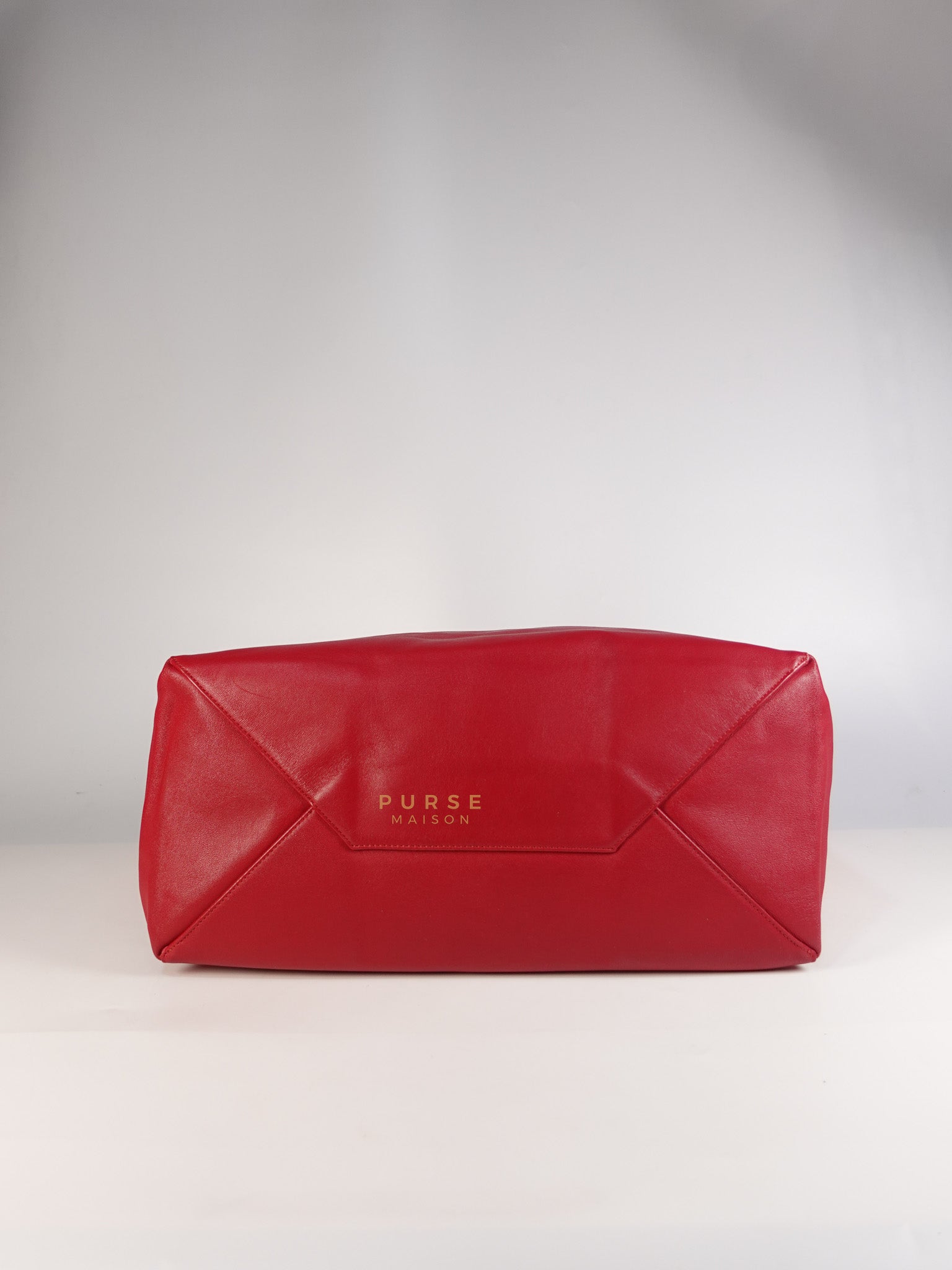 Horizontal Cabas Tote Bag Large in Orange & Red | Purse Maison Luxury Bags Shop