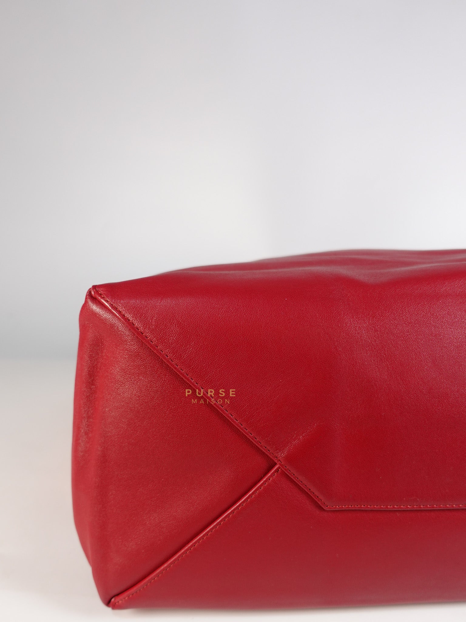 Horizontal Cabas Tote Bag Large in Orange & Red | Purse Maison Luxury Bags Shop