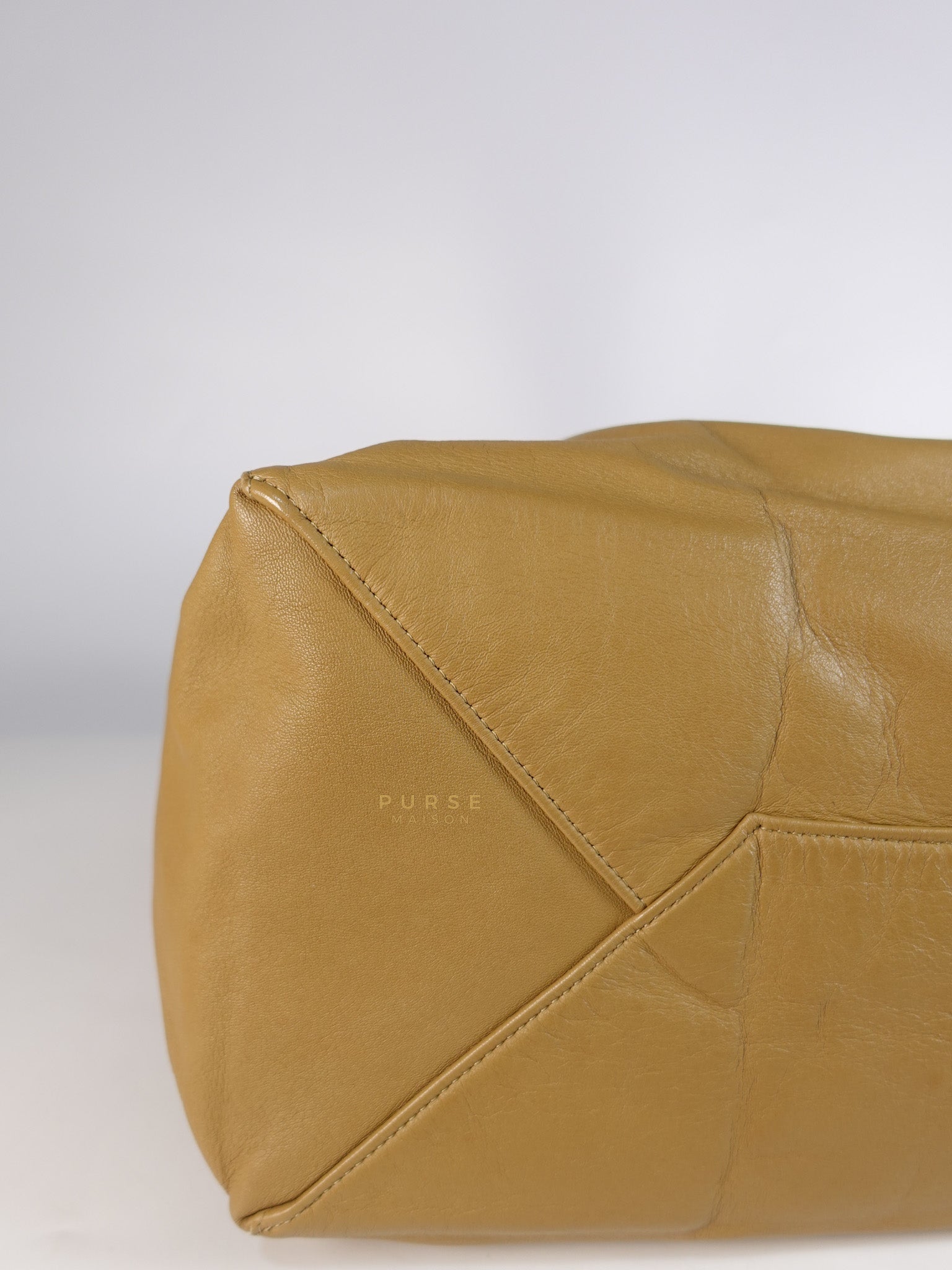 Horizontal Tote Bag 2way Large in Red & Brown | Purse Maison Luxury Bags Shop