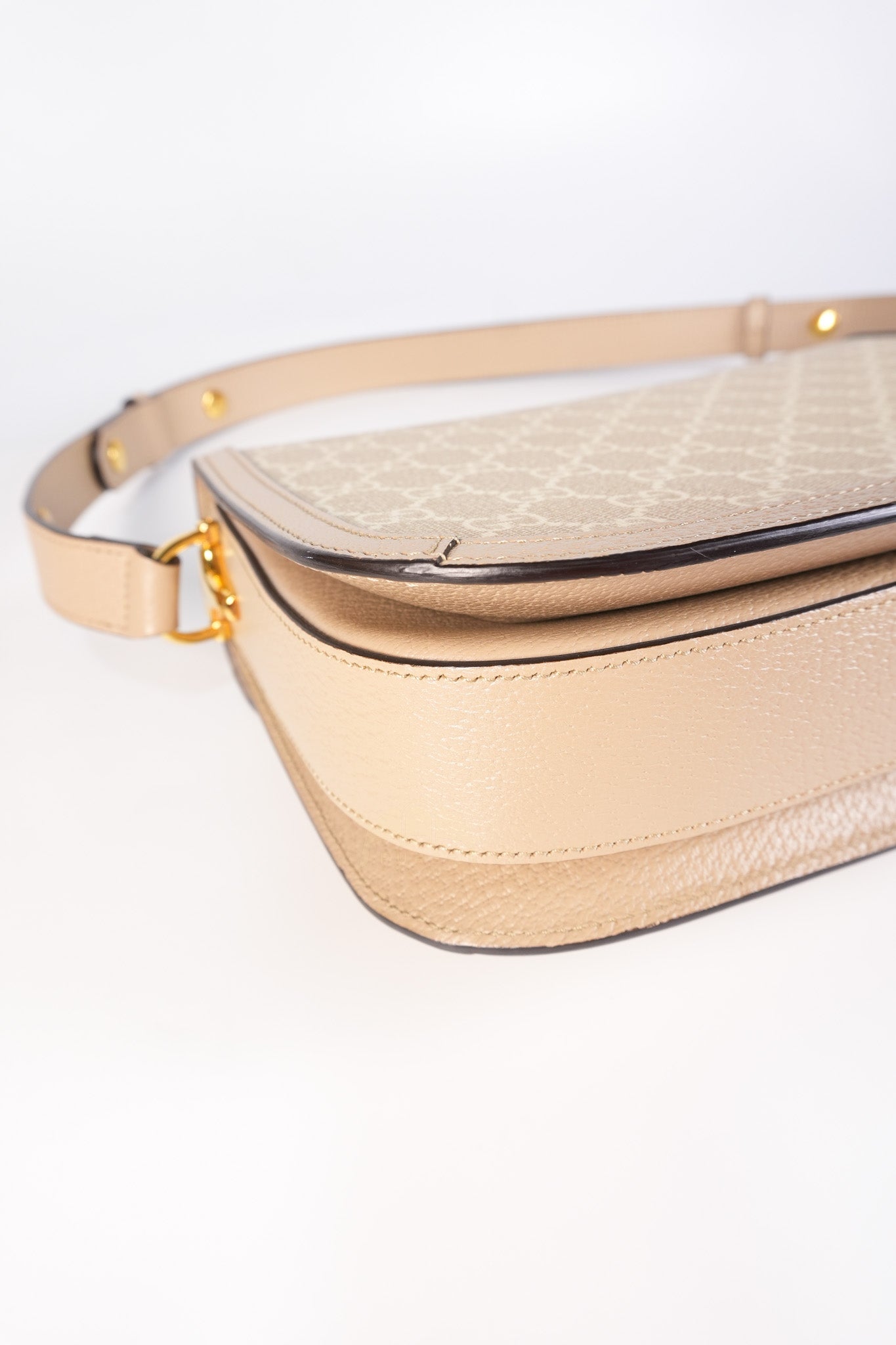 Horsebit 1955 in Beige Supreme Canvas Shoulder Bag | Purse Maison Luxury Bags Shop