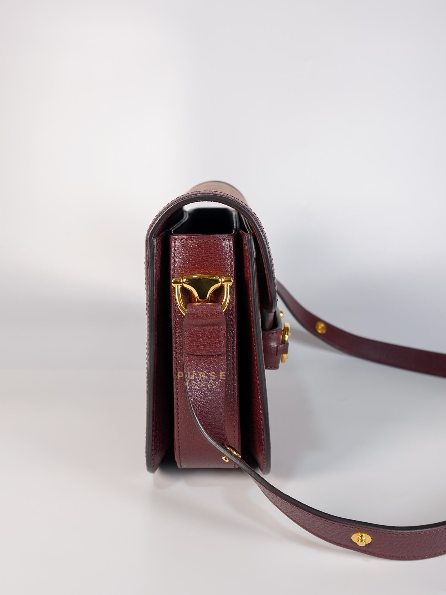 Horsebit 1955 in Bordeaux Supreme Canvas Leather | Purse Maison Luxury Bags Shop