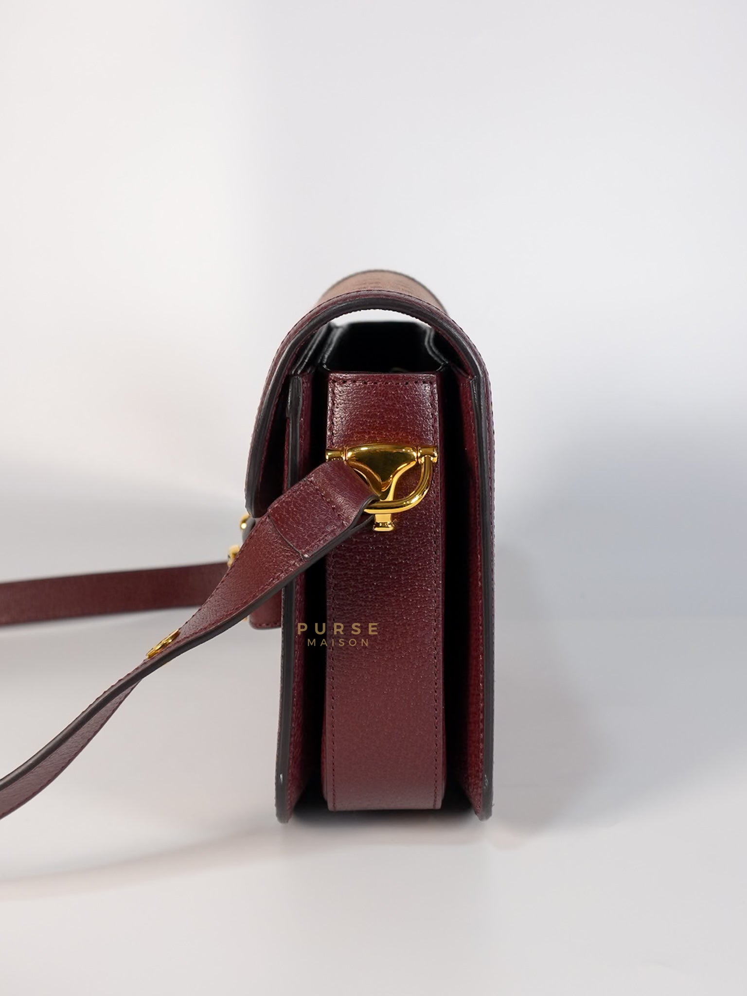 Horsebit 1955 in Bordeaux Supreme Canvas Leather | Purse Maison Luxury Bags Shop