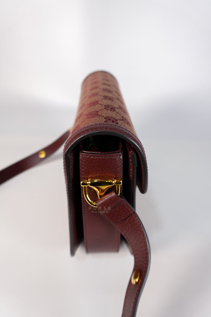 Horsebit 1955 in Bordeaux Supreme Canvas Leather | Purse Maison Luxury Bags Shop