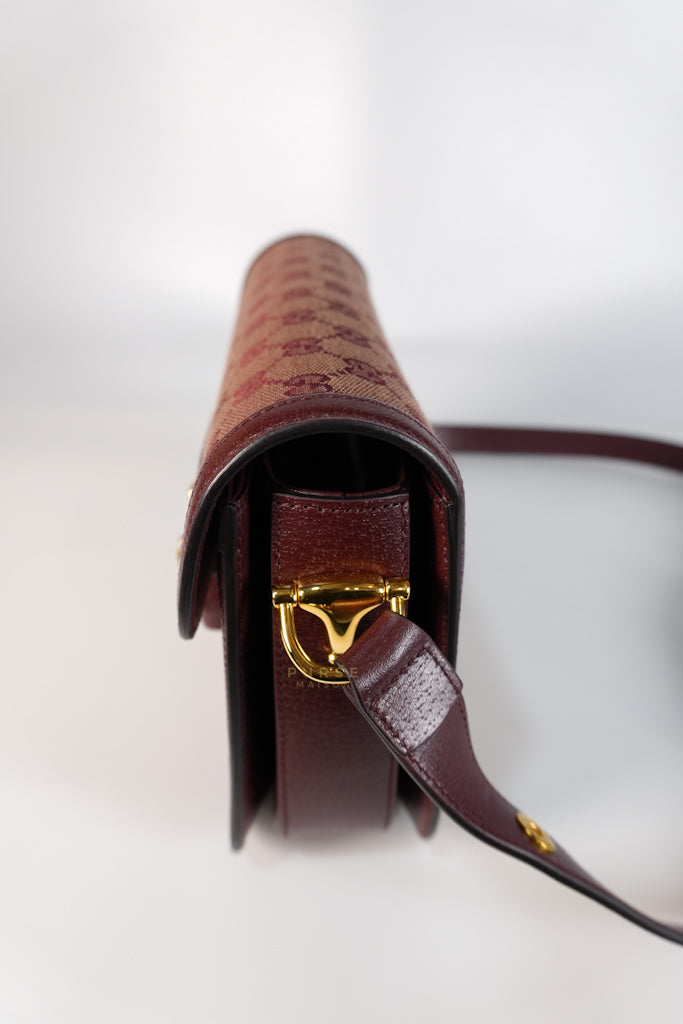 Horsebit 1955 in Bordeaux Supreme Canvas Leather | Purse Maison Luxury Bags Shop