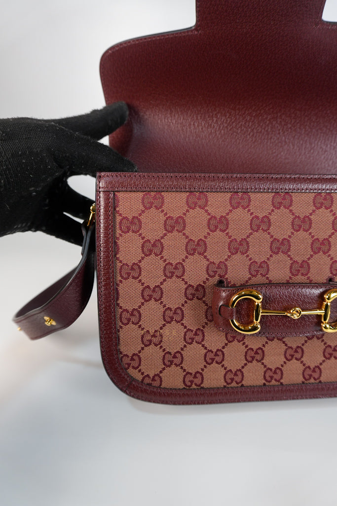 Horsebit 1955 in Bordeaux Supreme Canvas Leather | Purse Maison Luxury Bags Shop