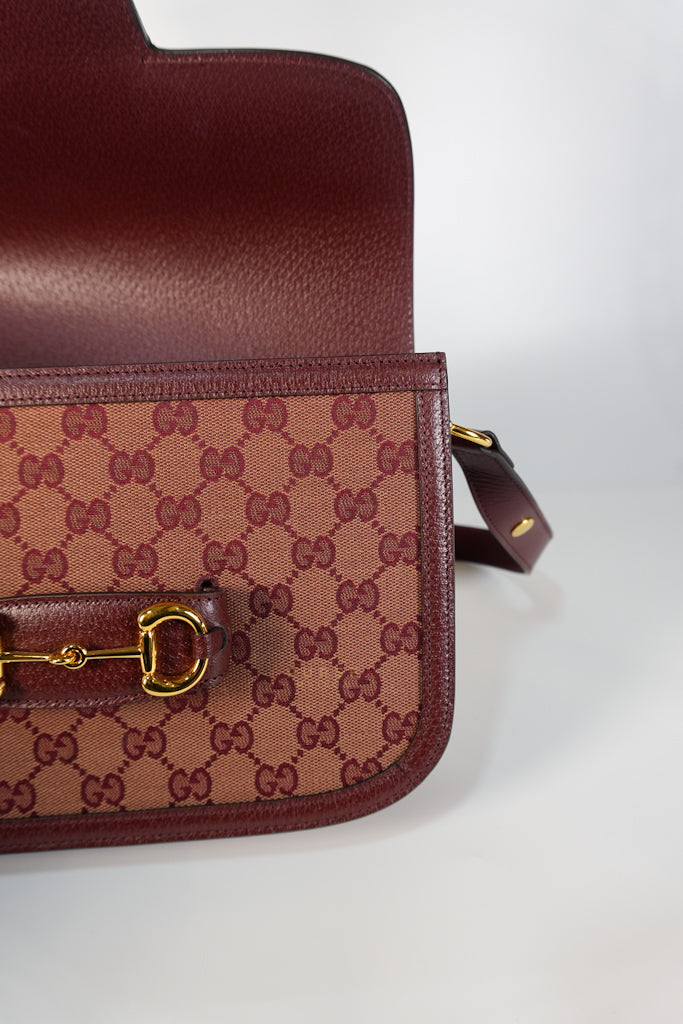 Horsebit 1955 in Bordeaux Supreme Canvas Leather | Purse Maison Luxury Bags Shop