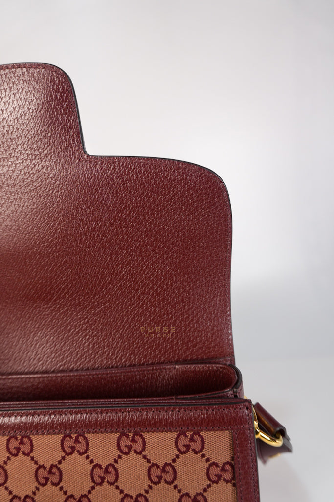 Horsebit 1955 in Bordeaux Supreme Canvas Leather | Purse Maison Luxury Bags Shop