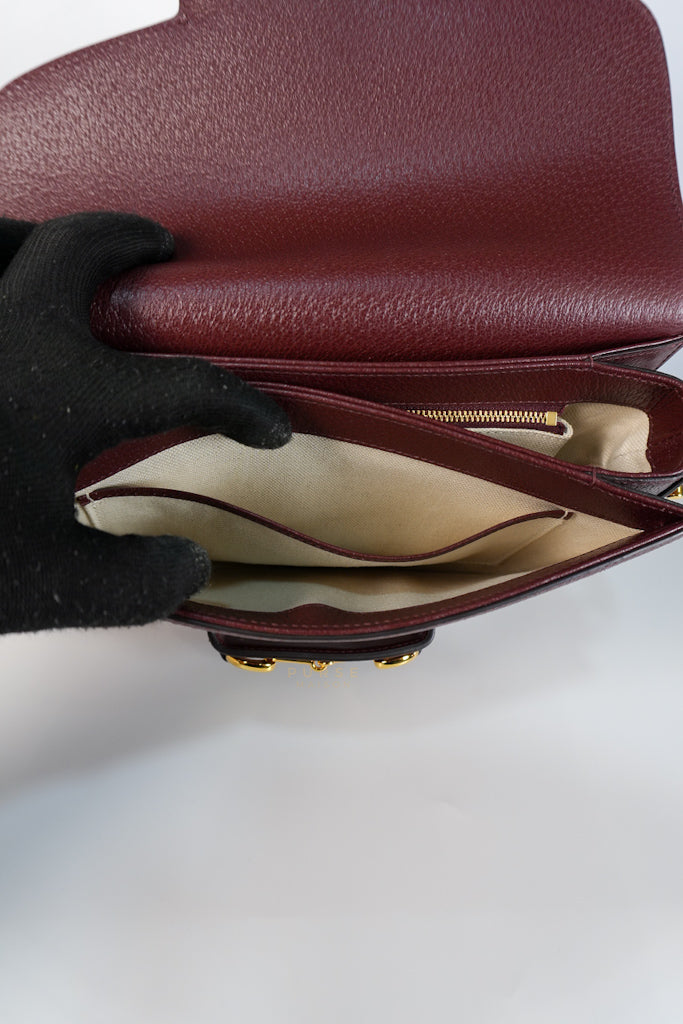 Horsebit 1955 in Bordeaux Supreme Canvas Leather | Purse Maison Luxury Bags Shop