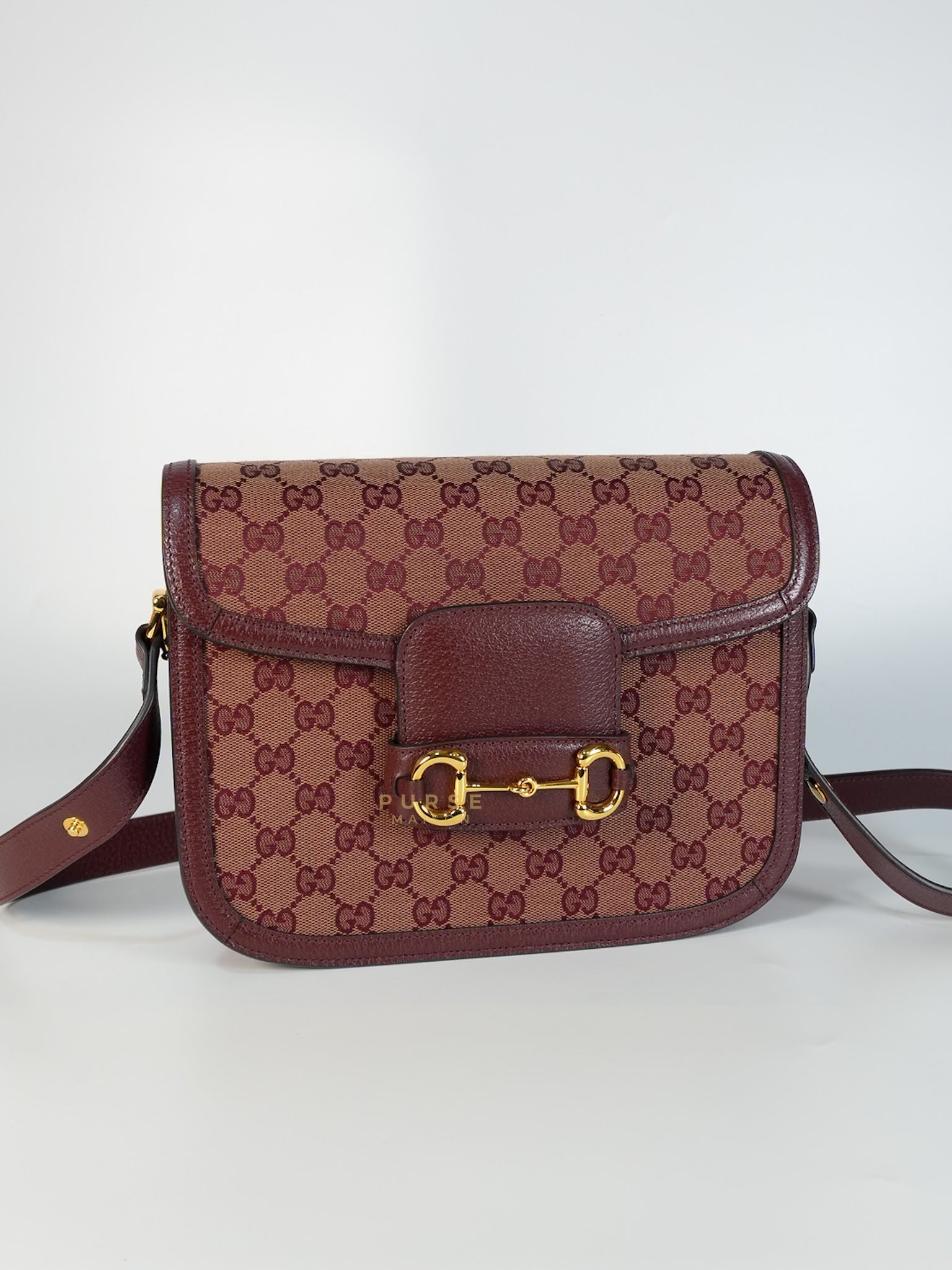 Horsebit 1955 in Bordeaux Supreme Canvas Leather | Purse Maison Luxury Bags Shop