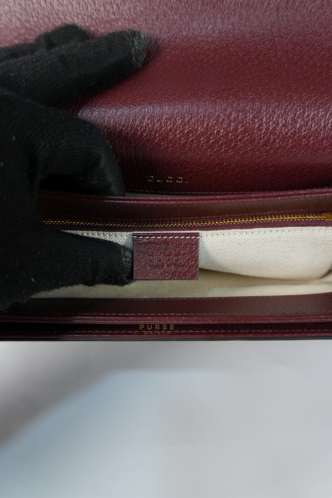 Horsebit 1955 in Bordeaux Supreme Canvas Leather | Purse Maison Luxury Bags Shop