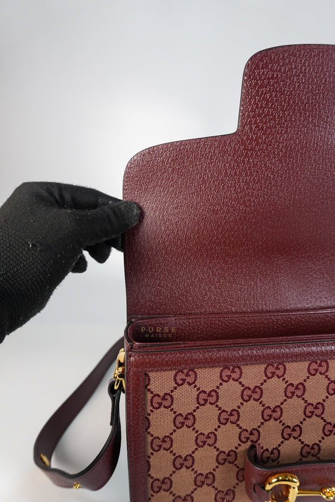 Horsebit 1955 in Bordeaux Supreme Canvas Leather | Purse Maison Luxury Bags Shop