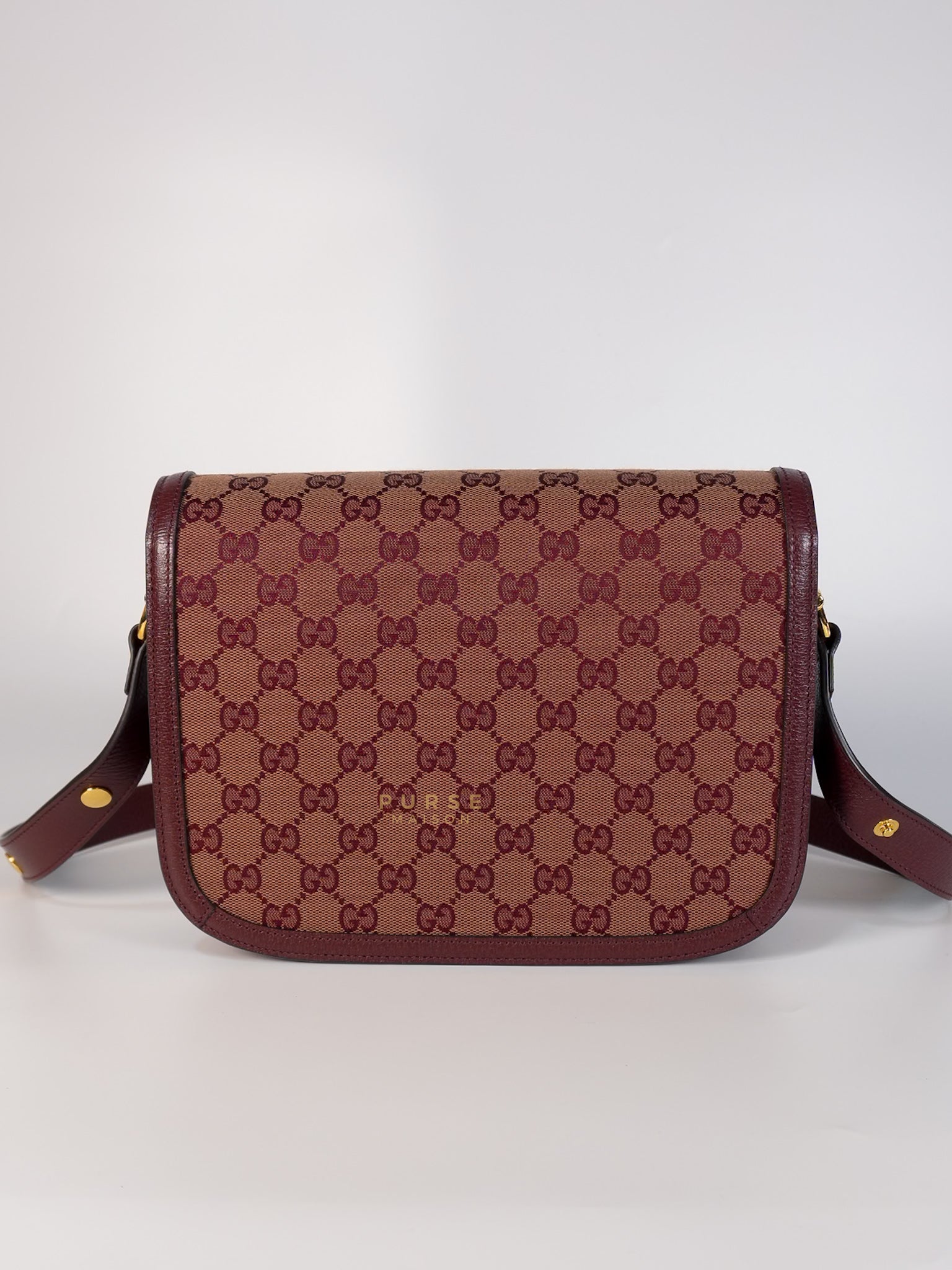 Horsebit 1955 in Bordeaux Supreme Canvas Leather | Purse Maison Luxury Bags Shop