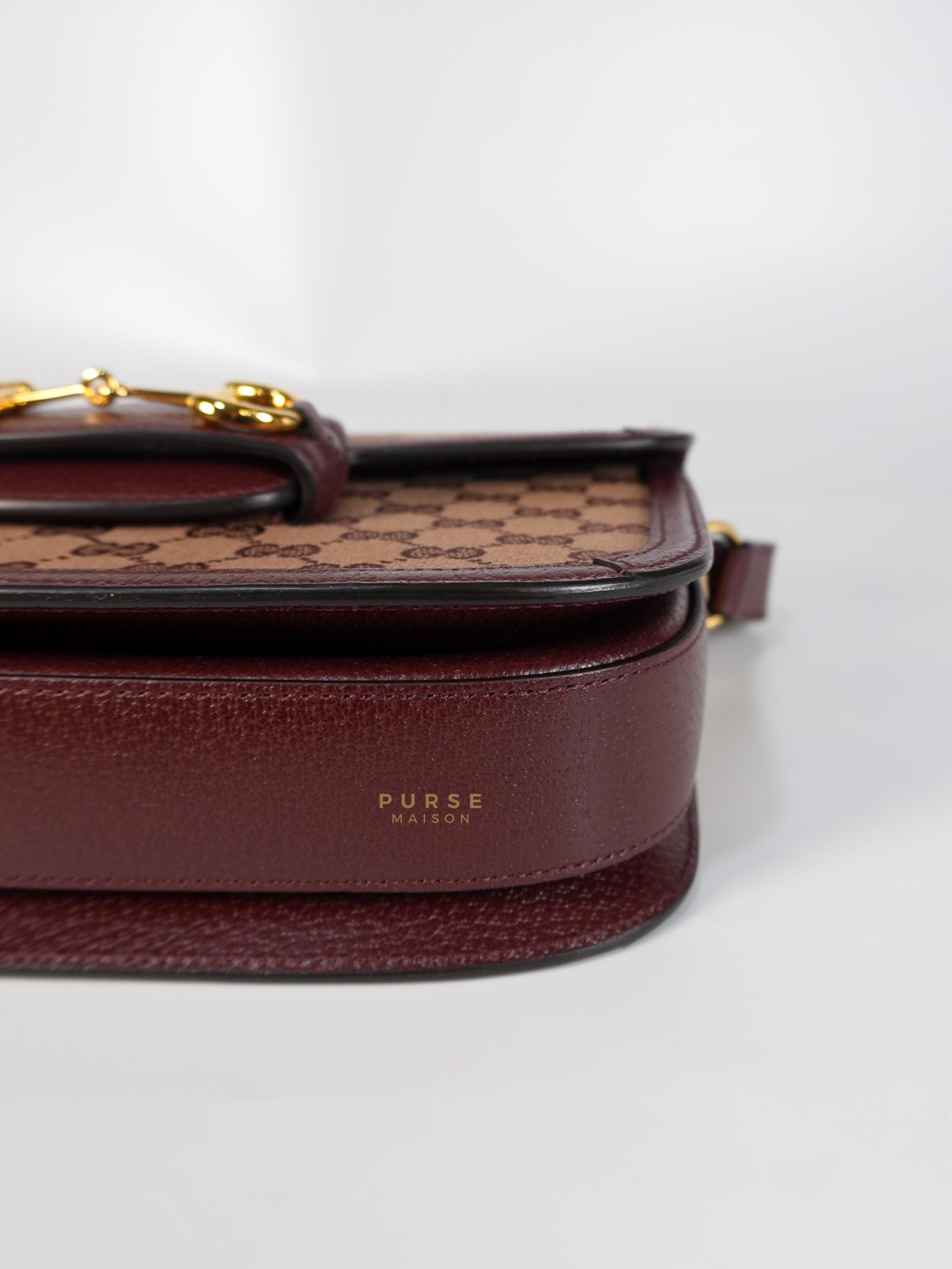 Horsebit 1955 in Bordeaux Supreme Canvas Leather | Purse Maison Luxury Bags Shop