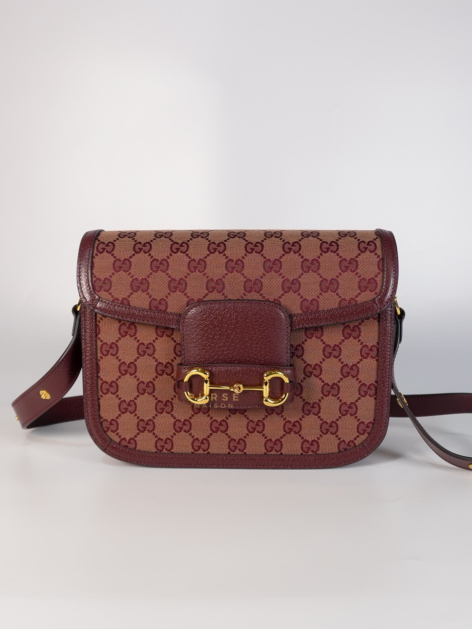 Horsebit 1955 in Bordeaux Supreme Canvas Leather | Purse Maison Luxury Bags Shop