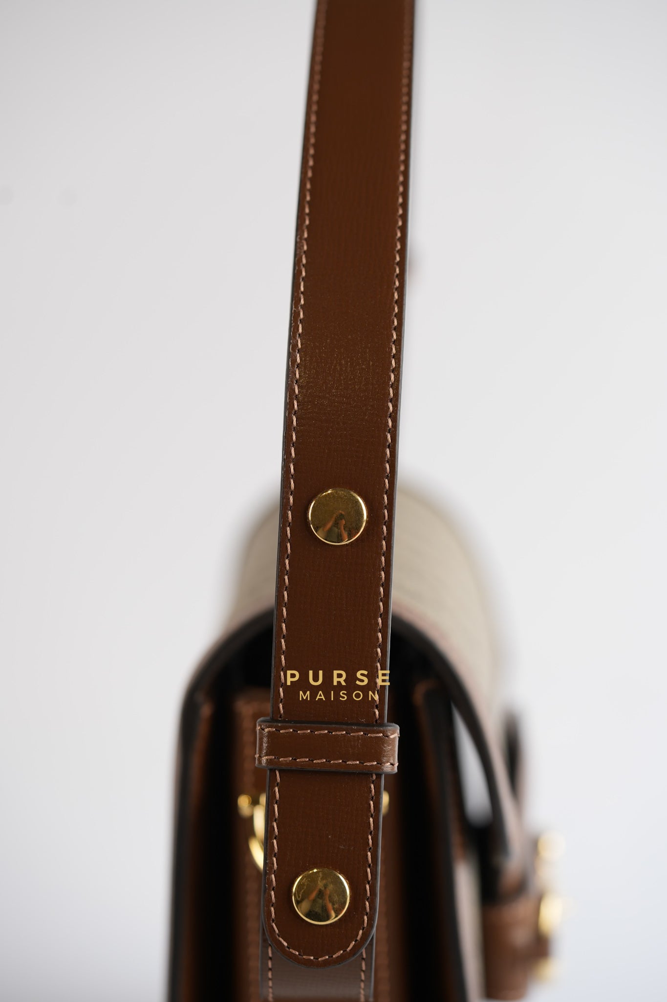 Horsebit 1955 in Brown Supreme Canvas Leather | Purse Maison Luxury Bags Shop