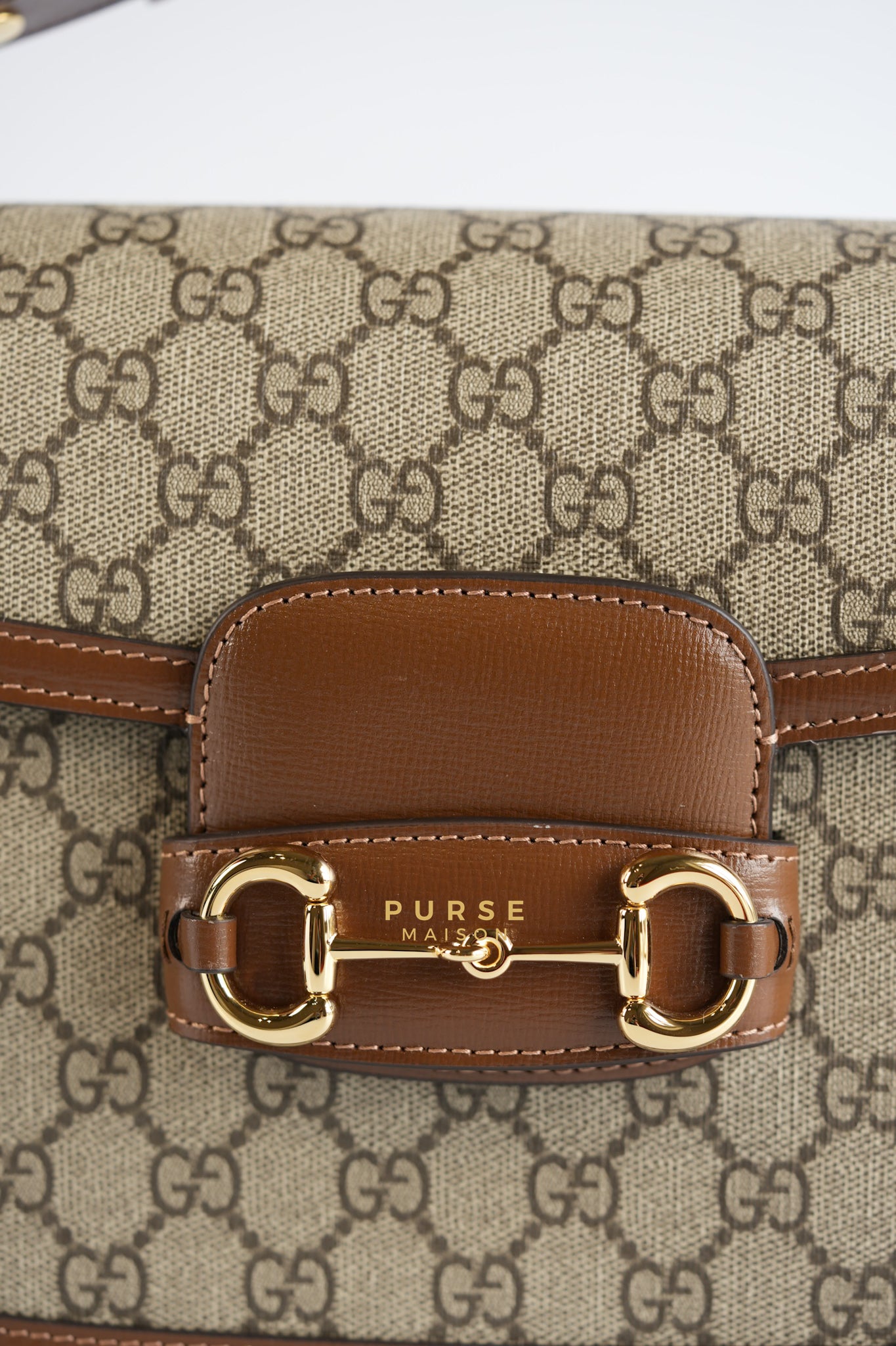 Horsebit 1955 in Brown Supreme Canvas Leather | Purse Maison Luxury Bags Shop