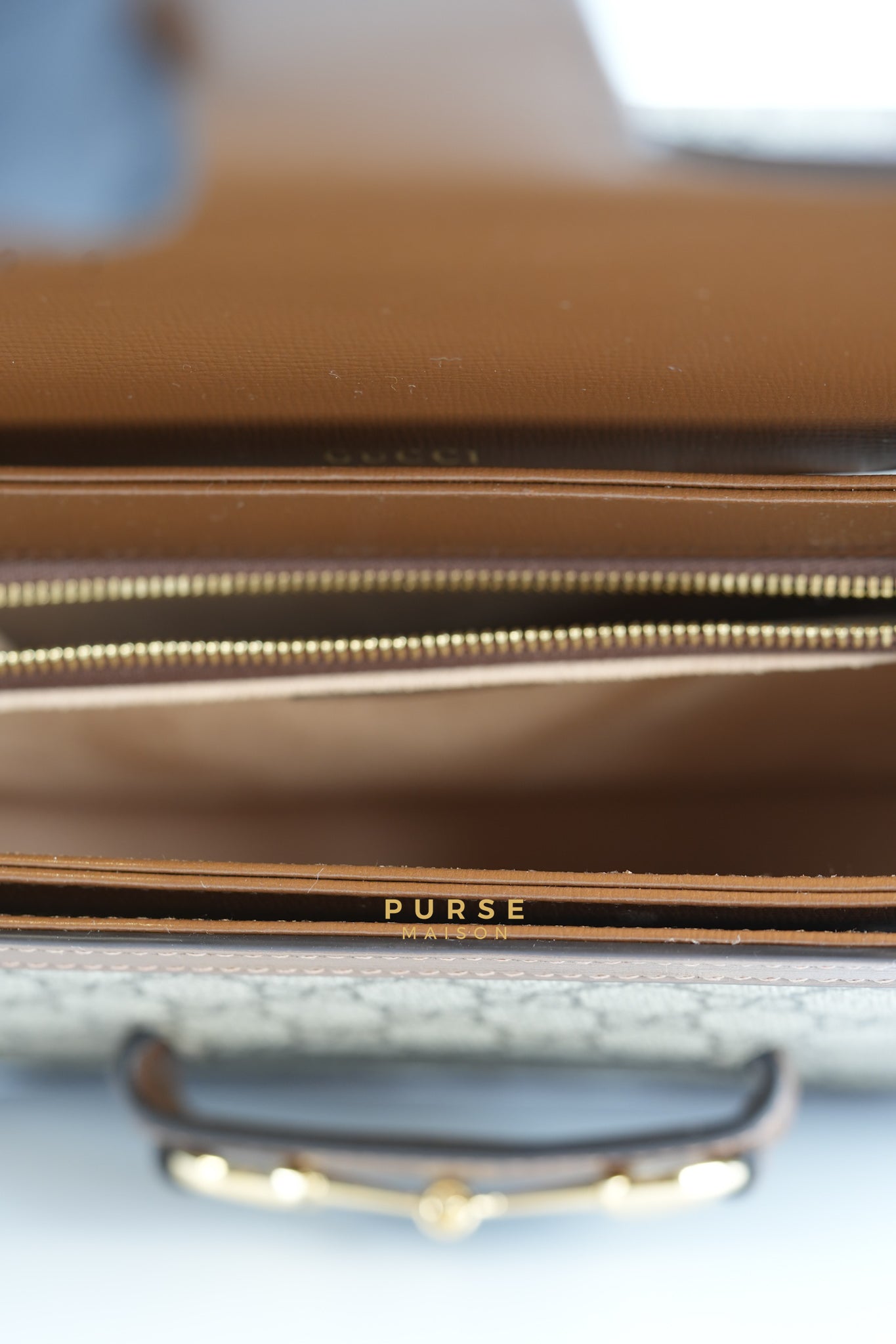 Horsebit 1955 in Brown Supreme Canvas Leather | Purse Maison Luxury Bags Shop