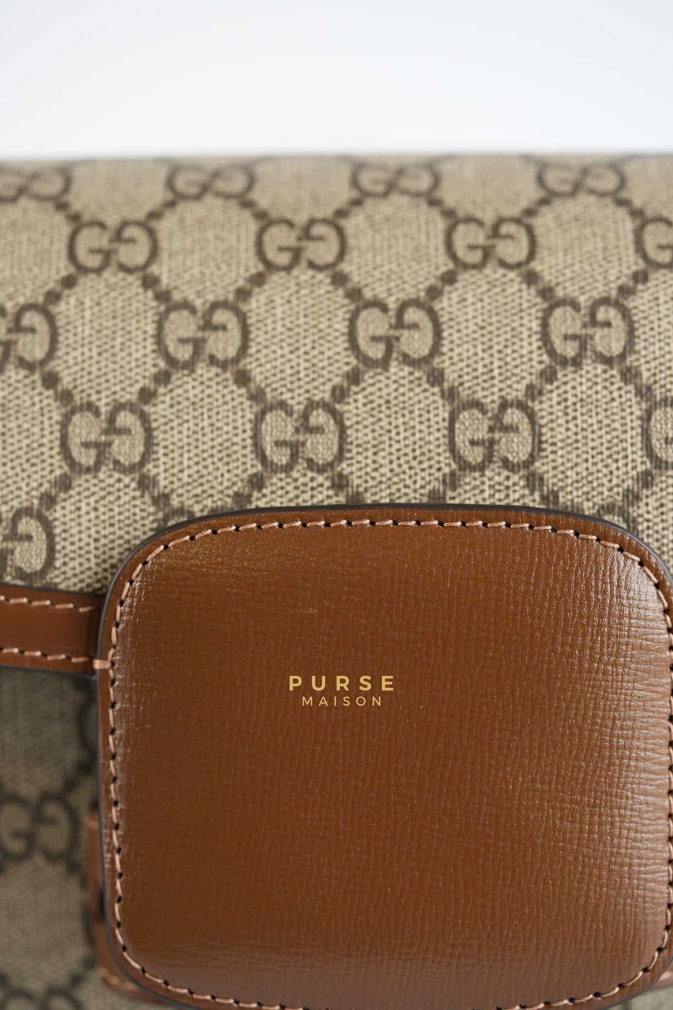 Horsebit 1955 in Brown Supreme Canvas Leather | Purse Maison Luxury Bags Shop