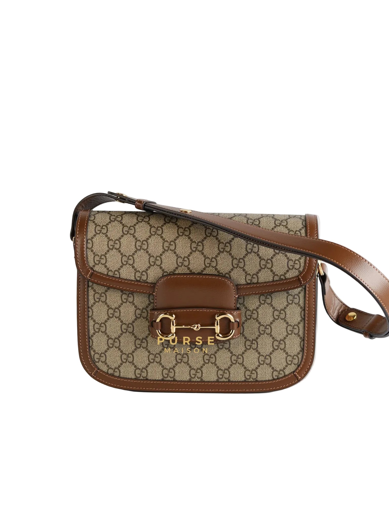 Horsebit 1955 in Brown Supreme Canvas Leather | Purse Maison Luxury Bags Shop