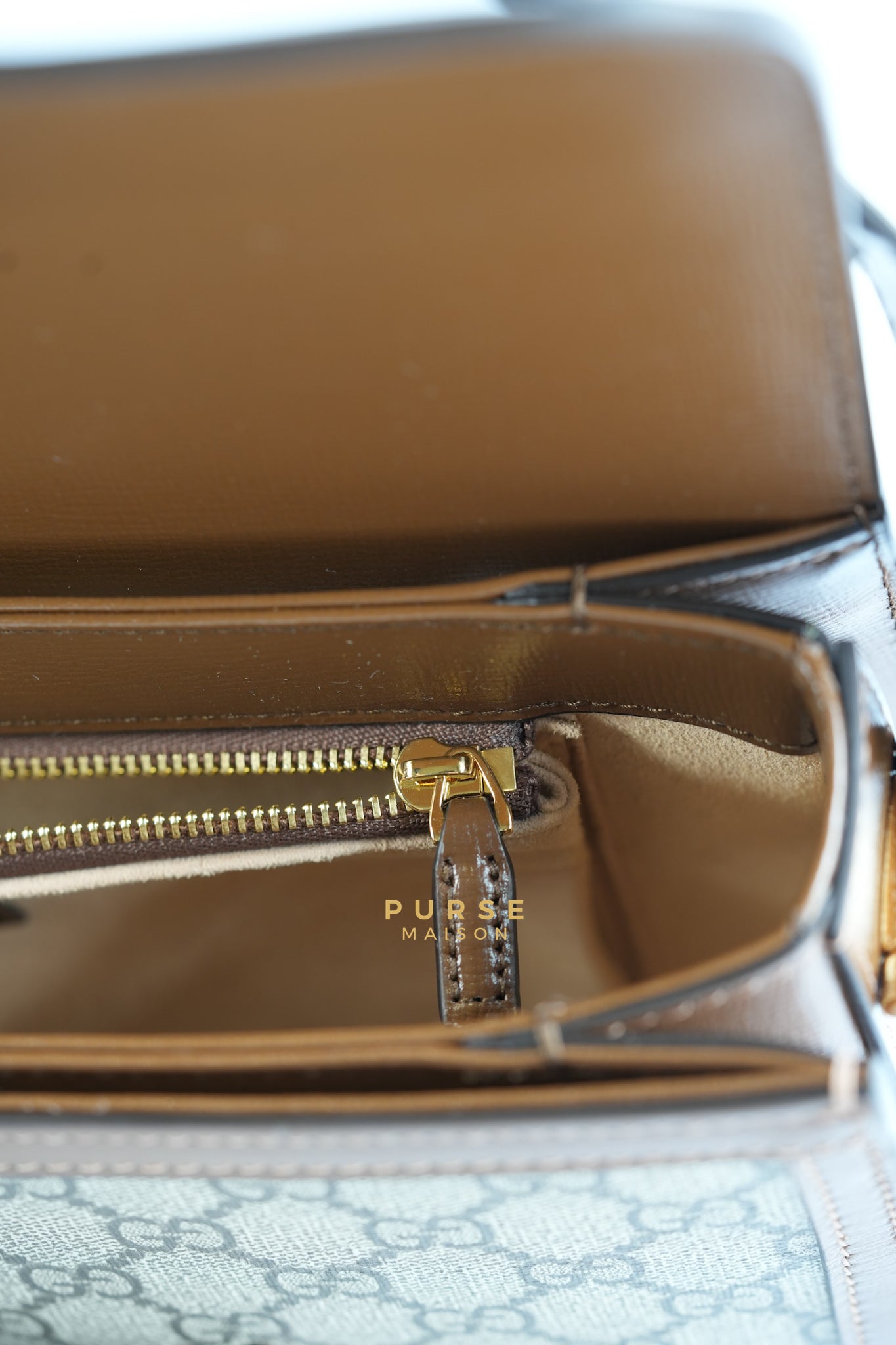 Horsebit 1955 in Brown Supreme Canvas Leather | Purse Maison Luxury Bags Shop