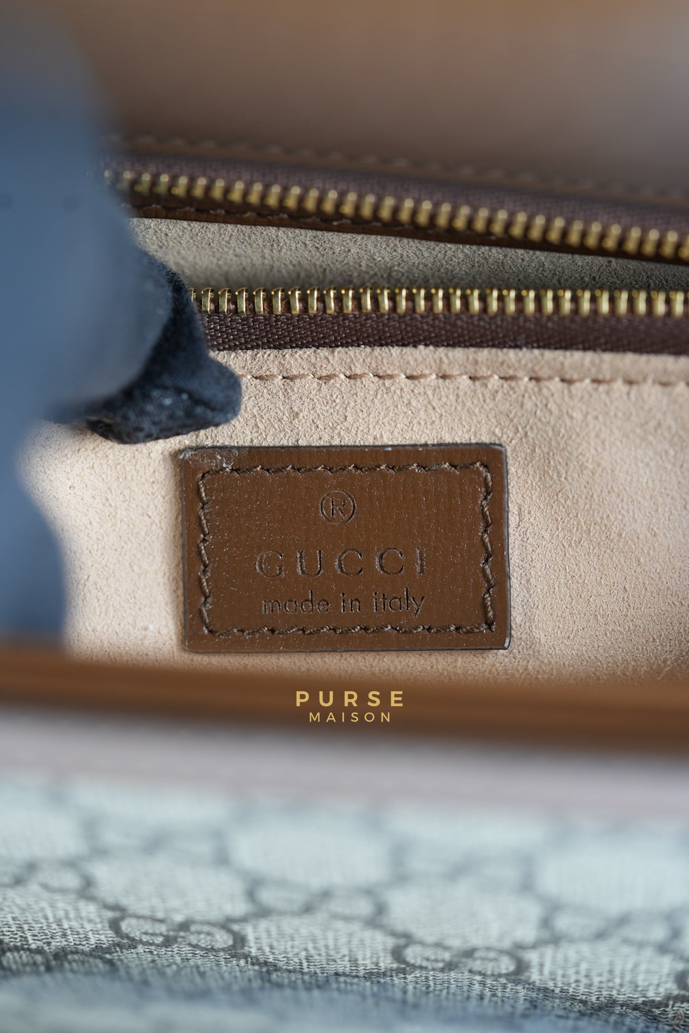 Horsebit 1955 in Brown Supreme Canvas Leather | Purse Maison Luxury Bags Shop