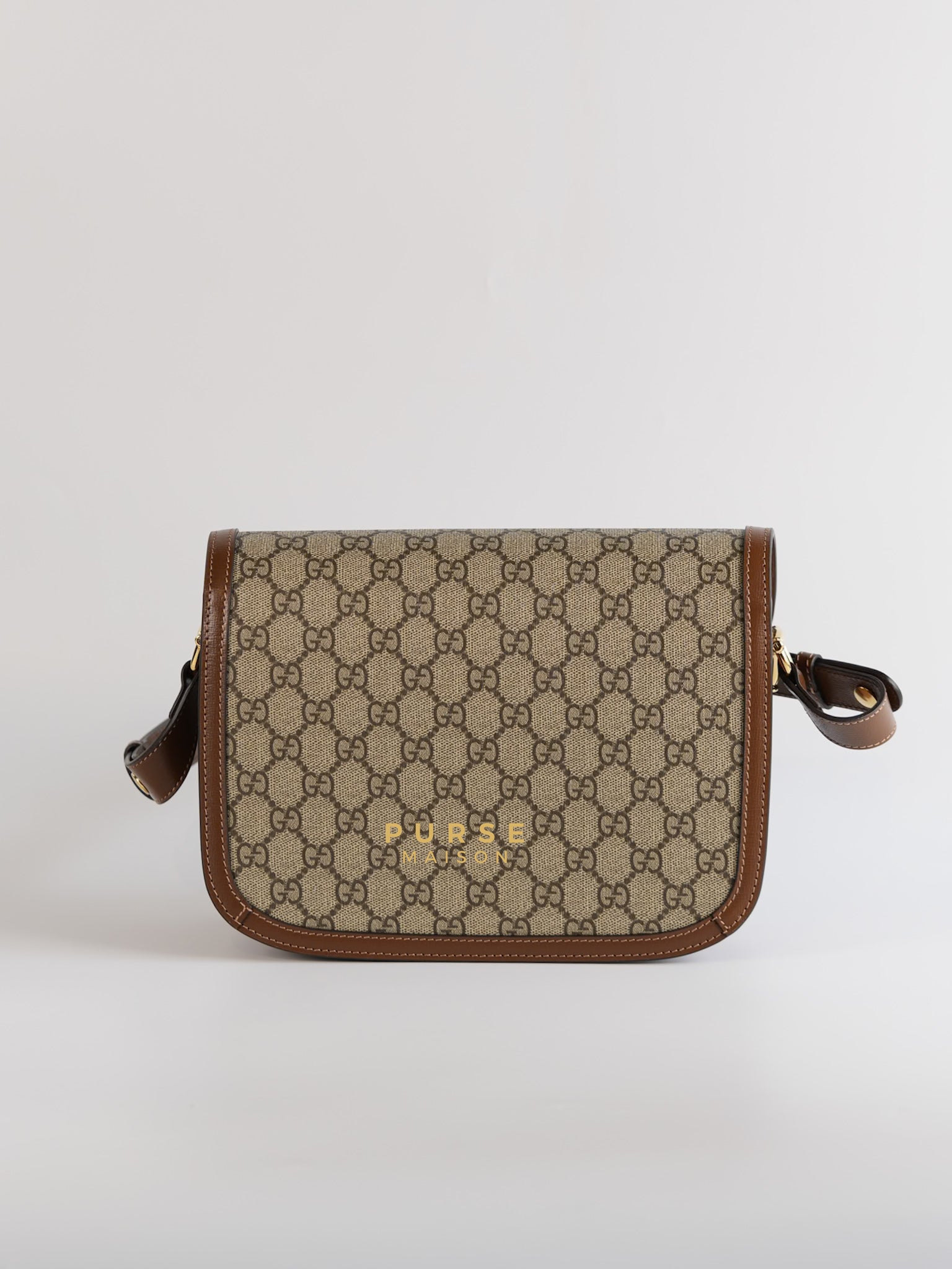 Horsebit 1955 in Brown Supreme Canvas Leather | Purse Maison Luxury Bags Shop