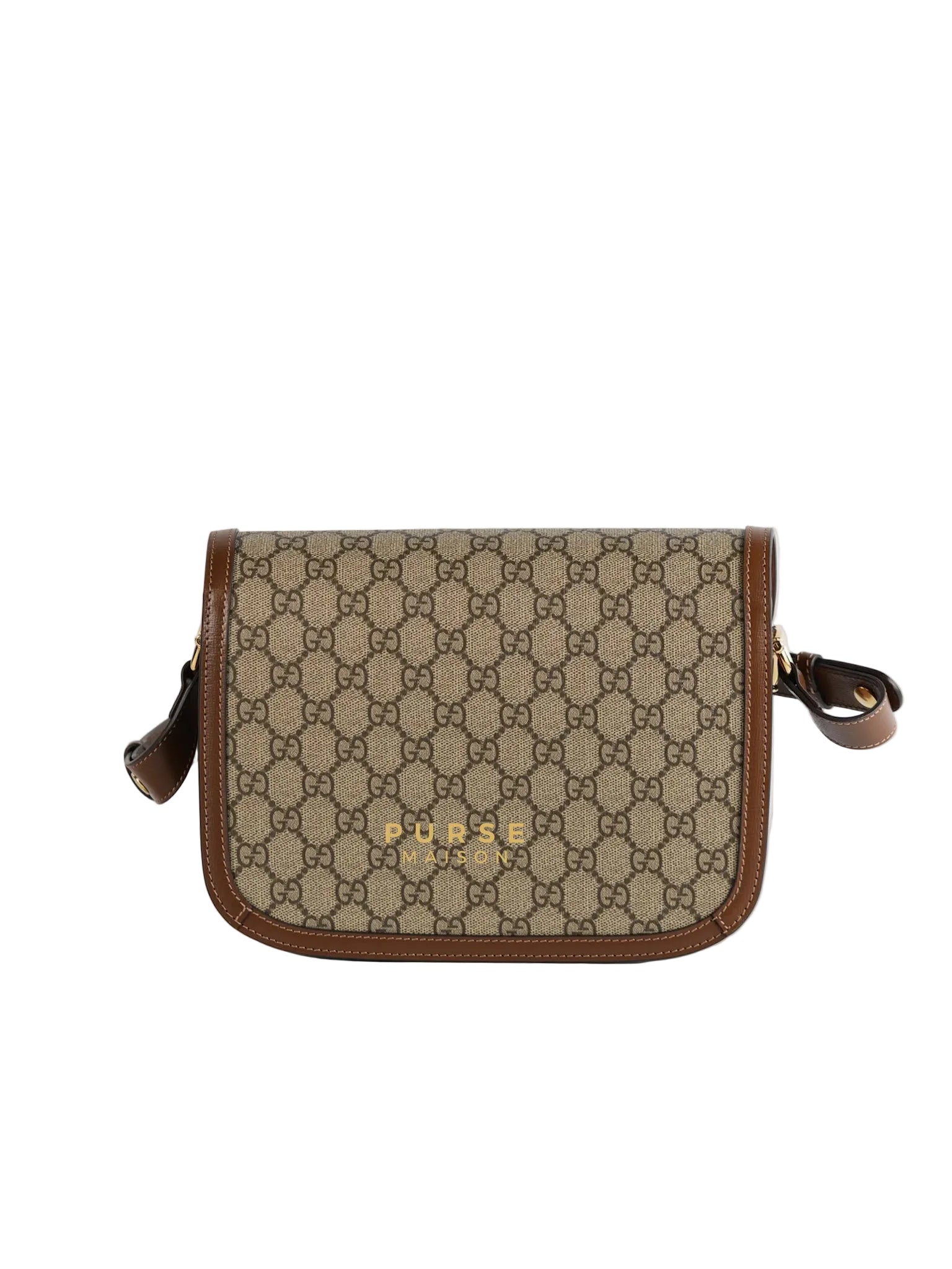 Horsebit 1955 in Brown Supreme Canvas Leather | Purse Maison Luxury Bags Shop