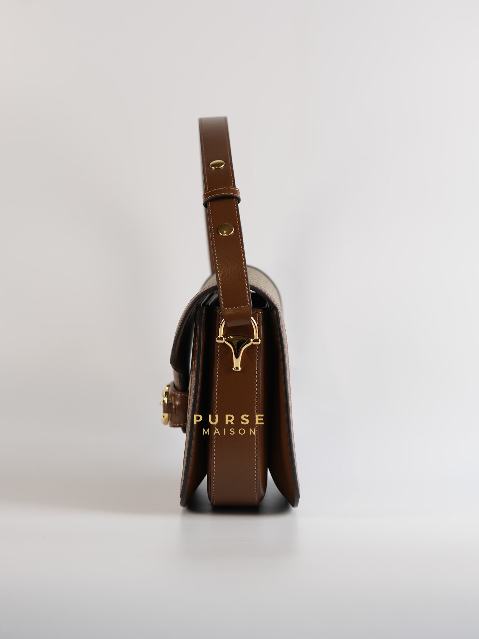 Horsebit 1955 in Brown Supreme Canvas Leather | Purse Maison Luxury Bags Shop