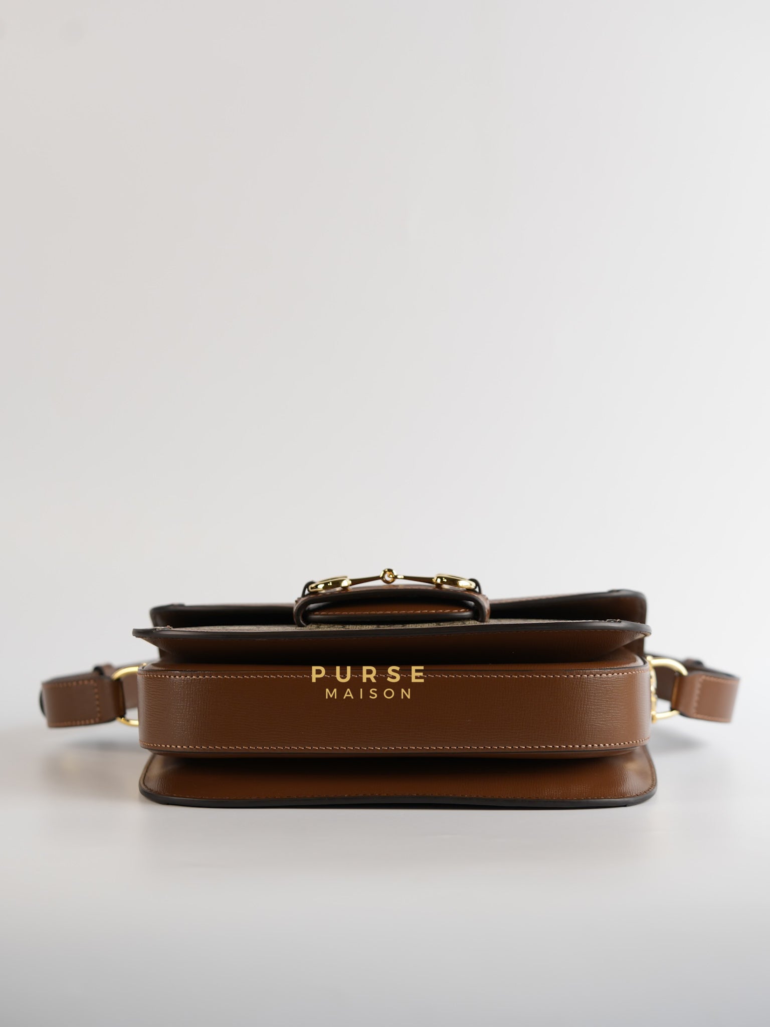 Horsebit 1955 in Brown Supreme Canvas Leather | Purse Maison Luxury Bags Shop