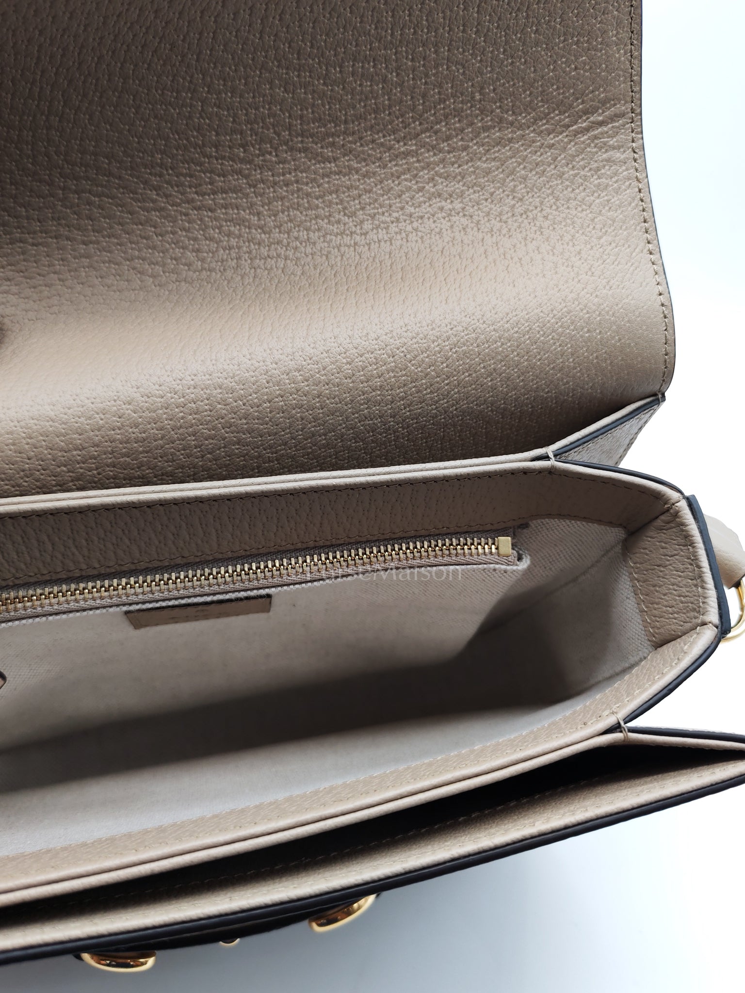 Horsebit 1955 Medium in Beige/White GG Canvas | Purse Maison Luxury Bags Shop