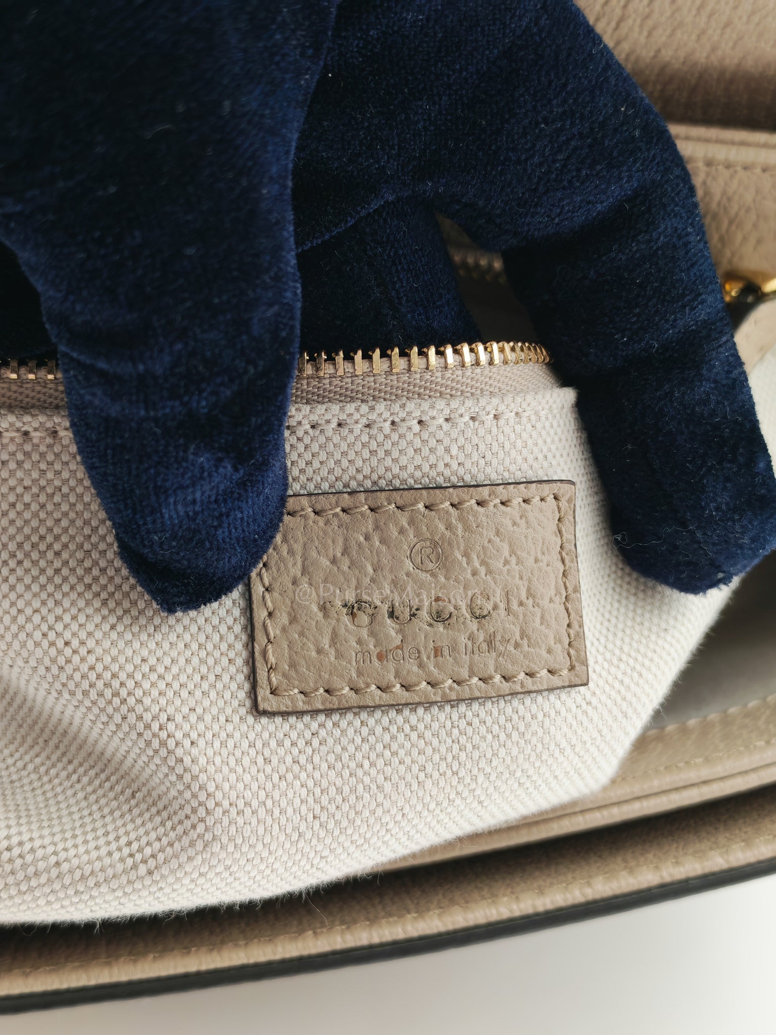 Horsebit 1955 Medium in Beige/White GG Canvas | Purse Maison Luxury Bags Shop
