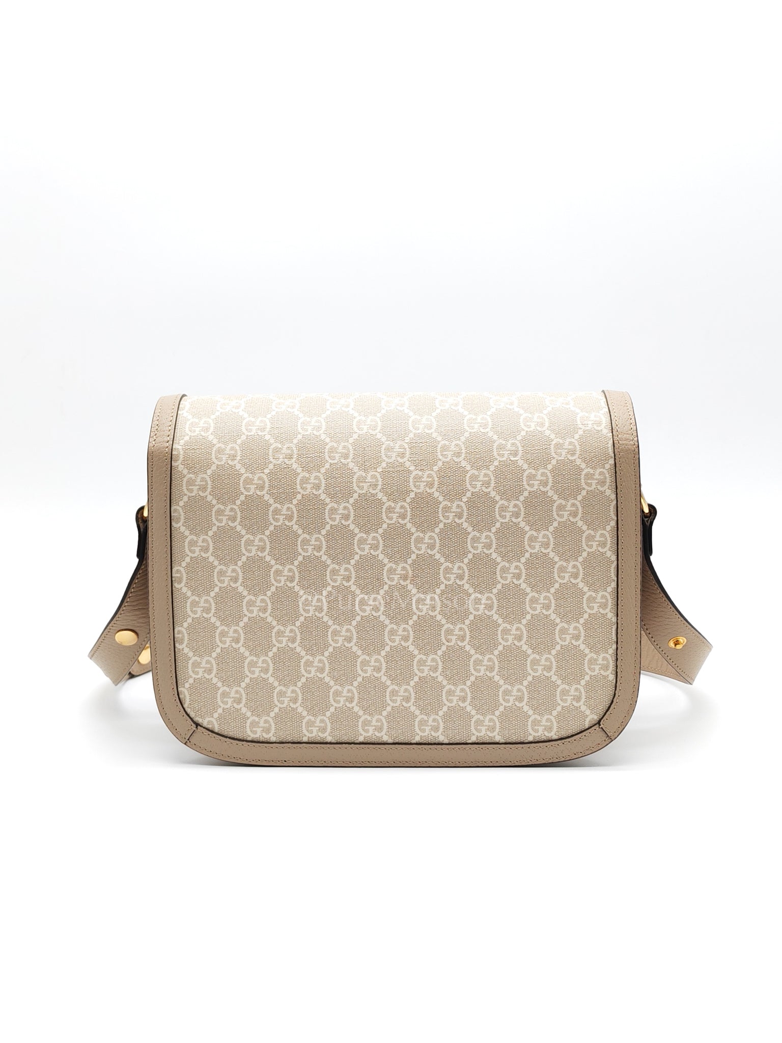 Horsebit 1955 Medium in Beige/White GG Canvas | Purse Maison Luxury Bags Shop