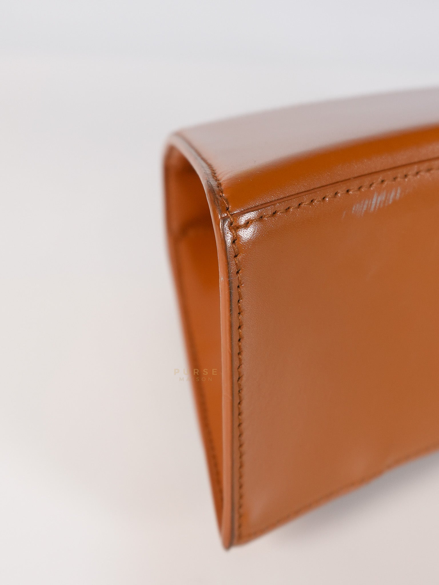 Hourglass in Brown Leather Top Handle Bag | Purse Maison Luxury Bags Shop