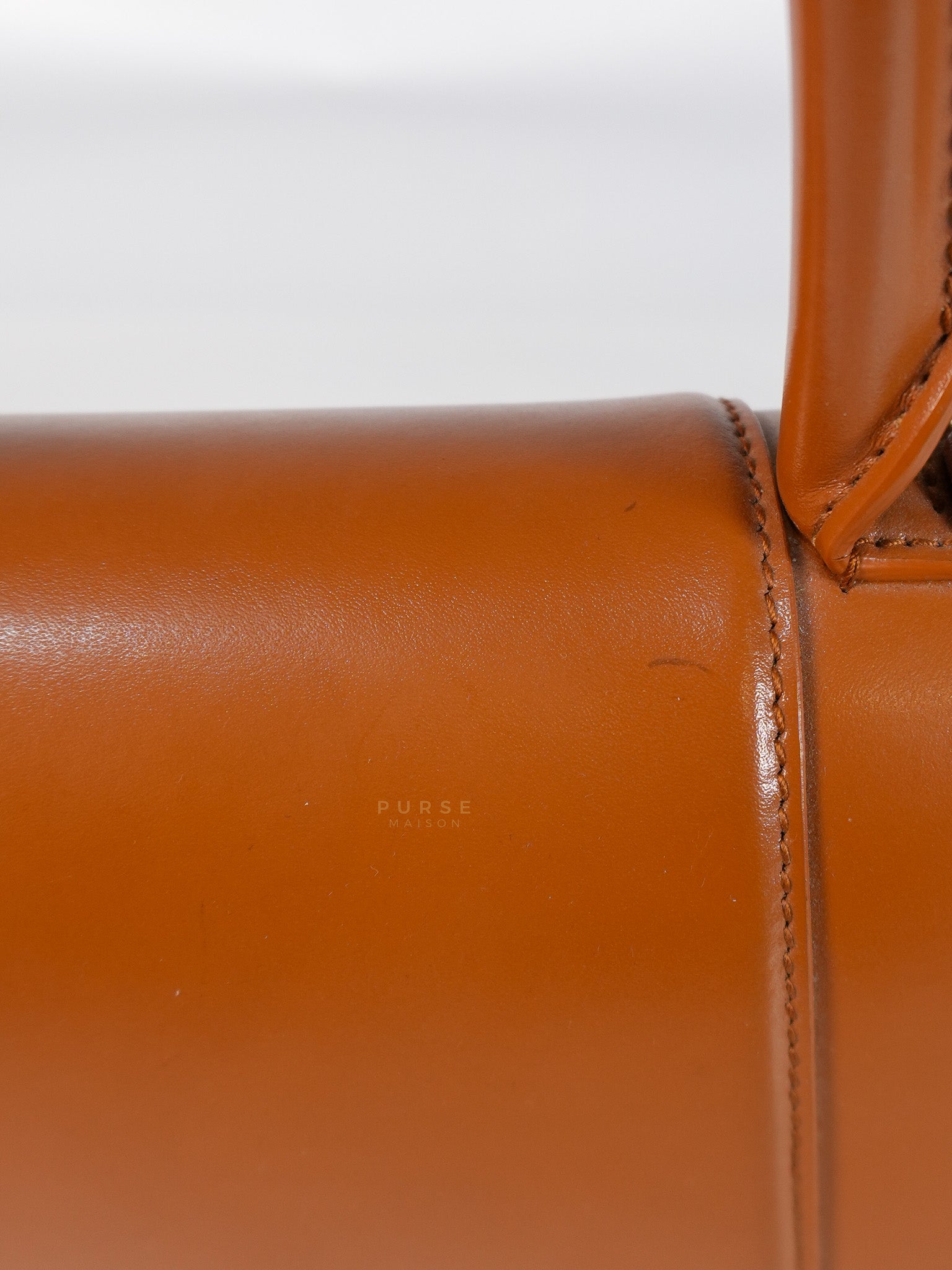 Hourglass in Brown Leather Top Handle Bag | Purse Maison Luxury Bags Shop