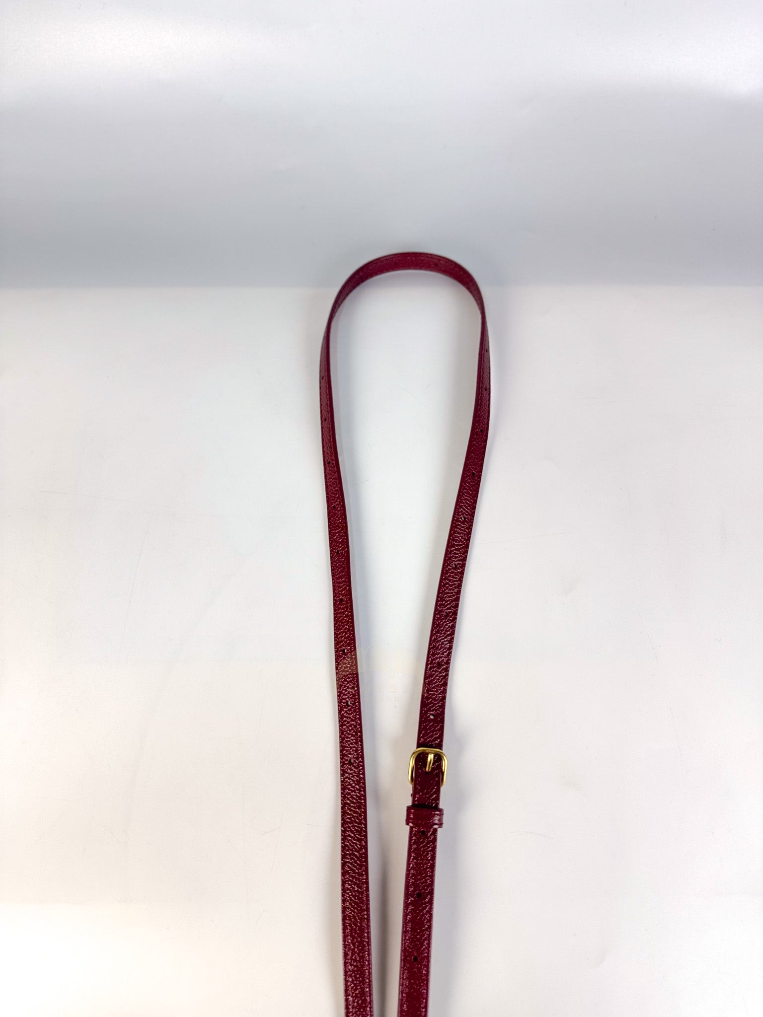 Hourglass Small in Dark Red Grained Leather | Purse Maison Luxury Bags Shop