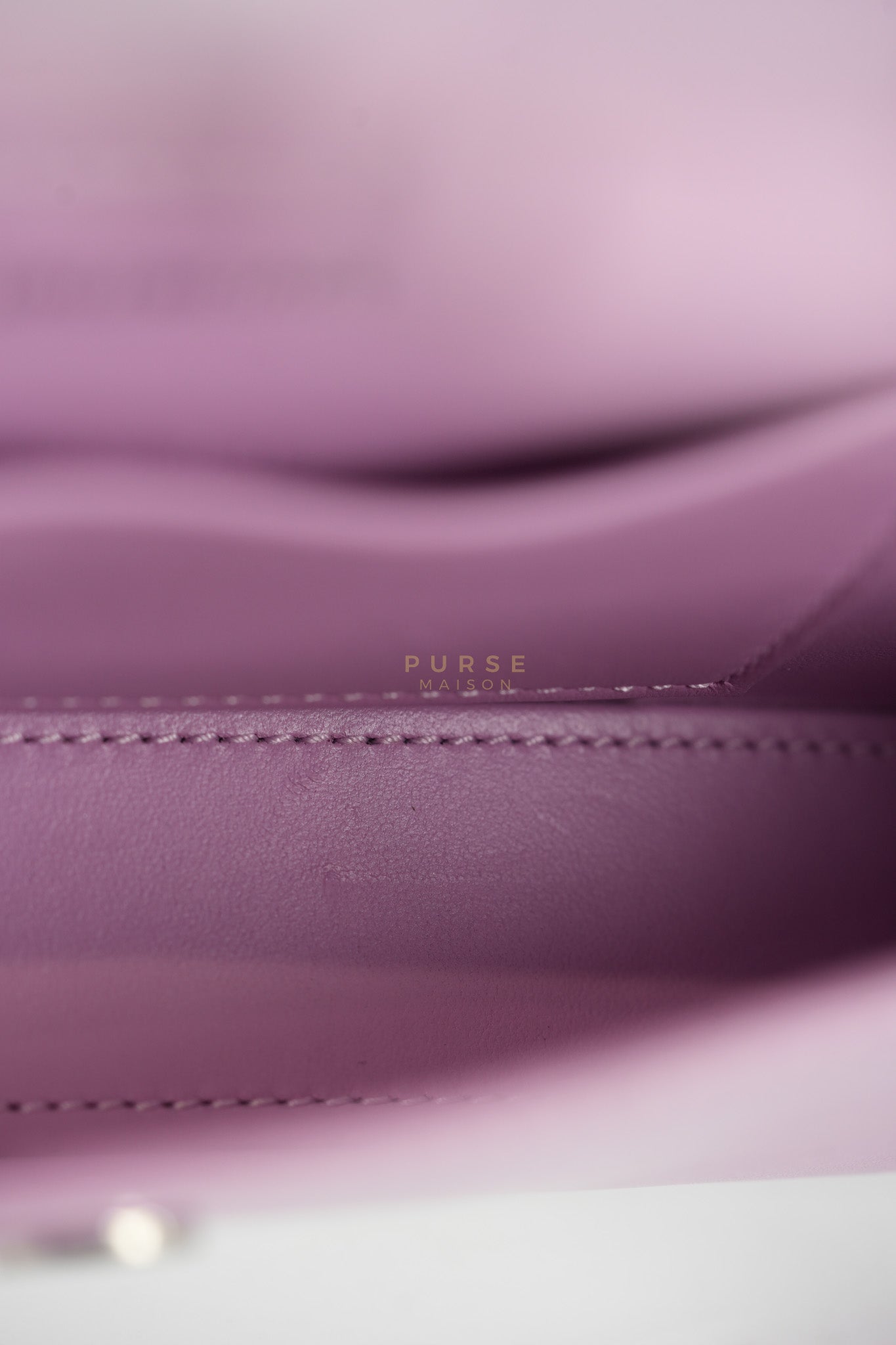 Hourglass Stretch in Light Purplish Pink in Smooth Calfskin Leather Shoulder Bag | Purse Maison Luxury Bags Shop
