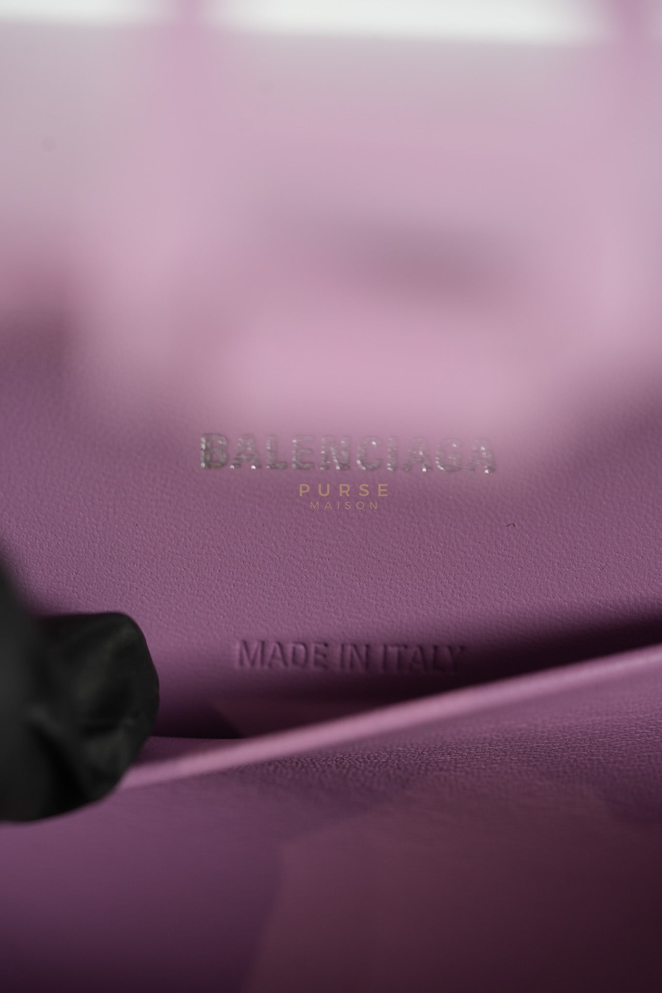 Hourglass Stretch in Light Purplish Pink in Smooth Calfskin Leather Shoulder Bag | Purse Maison Luxury Bags Shop