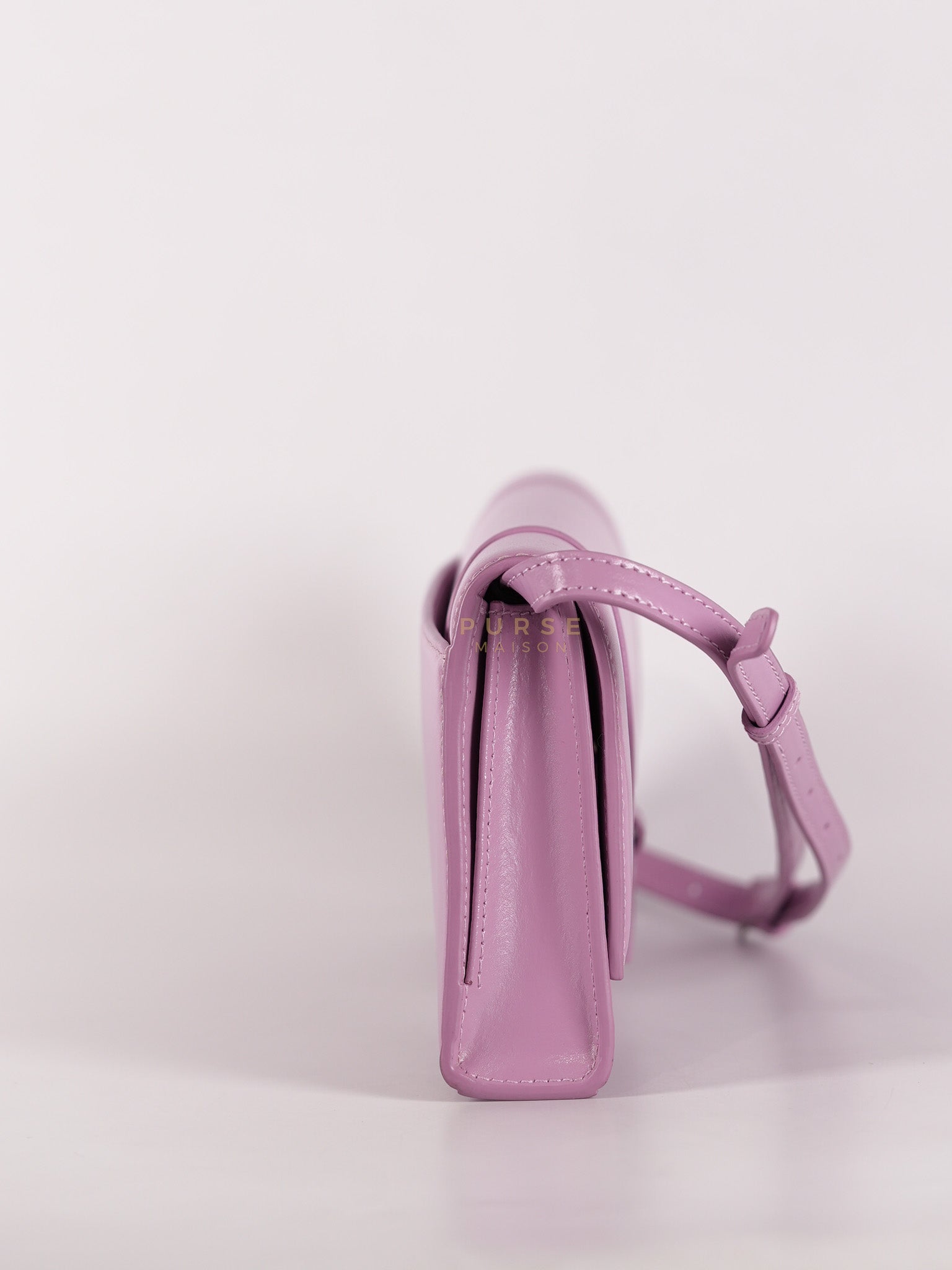 Hourglass Stretch in Light Purplish Pink in Smooth Calfskin Leather Shoulder Bag | Purse Maison Luxury Bags Shop