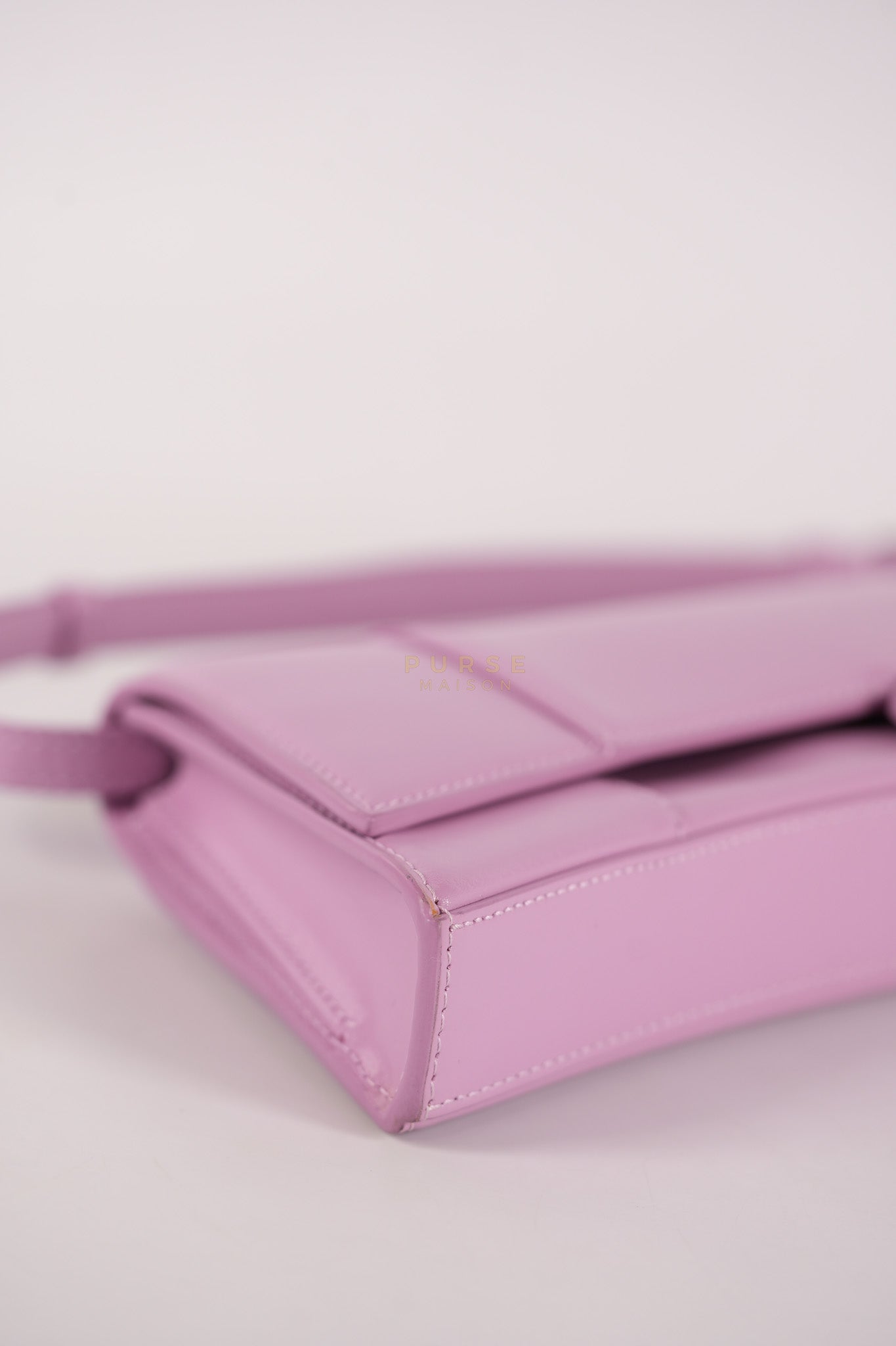 Hourglass Stretch in Light Purplish Pink in Smooth Calfskin Leather Shoulder Bag | Purse Maison Luxury Bags Shop