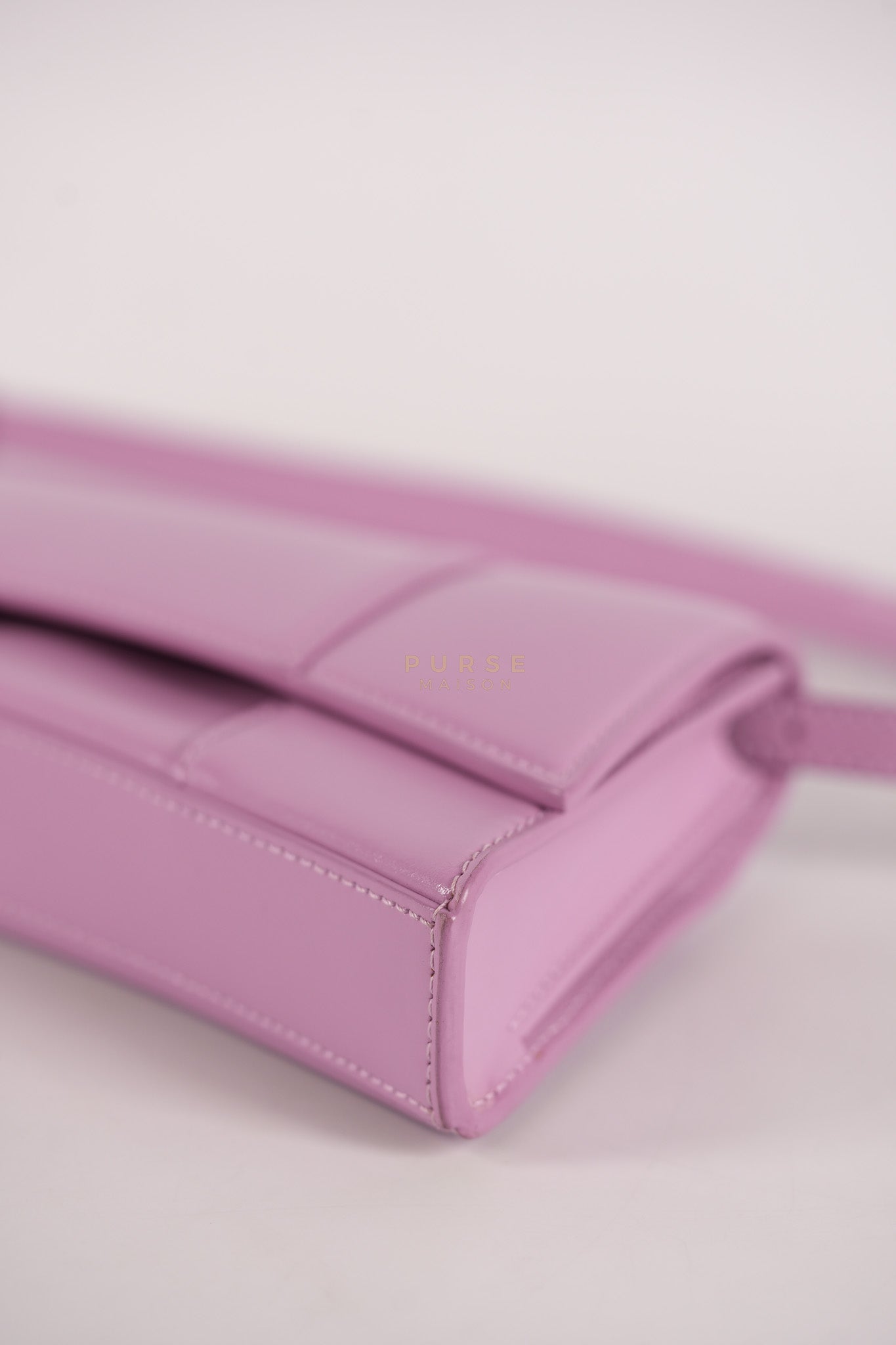 Hourglass Stretch in Light Purplish Pink in Smooth Calfskin Leather Shoulder Bag | Purse Maison Luxury Bags Shop