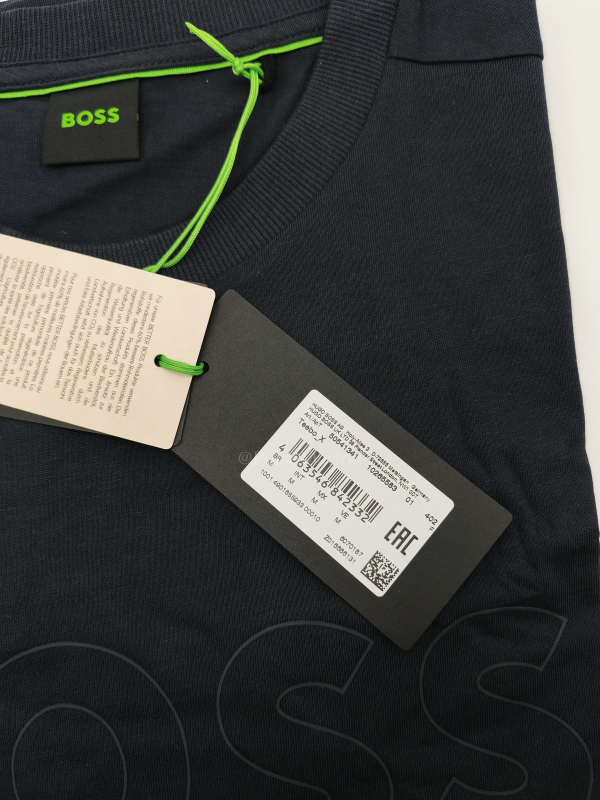 Hugo Boss Jersey Cotton T-Shirt in Dark Blue for Men Size M | Purse Maison Luxury Bags Shop
